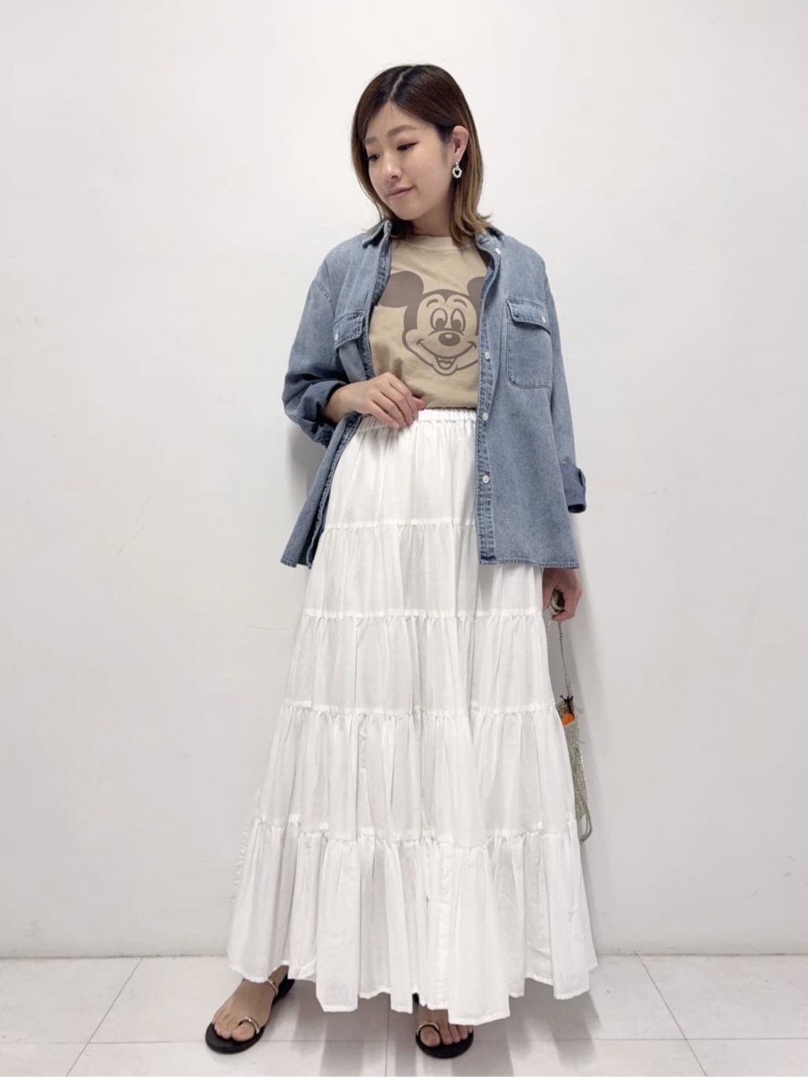 Nishijimaさんの「DRESSTERIOR｜【再入荷】コットンボイルティアードスカート」を使ったコーディネート
