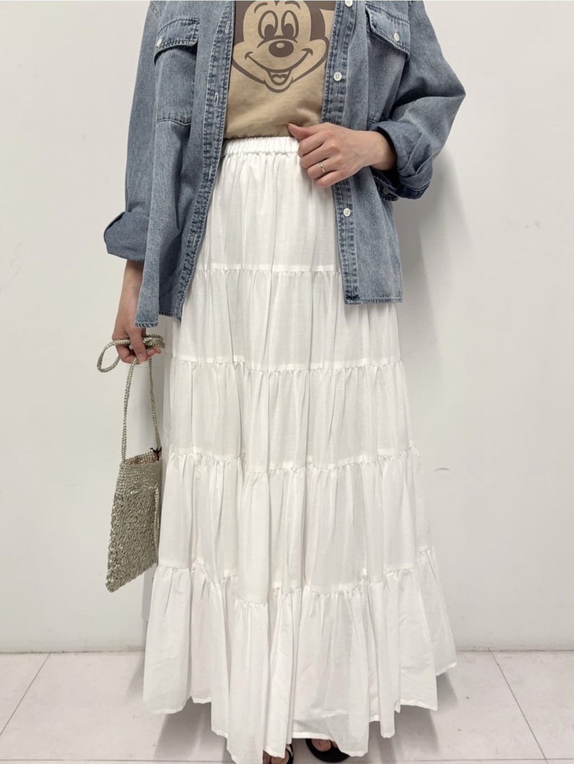 Nishijimaさんの「DRESSTERIOR｜【再入荷】コットンボイルティアードスカート」を使ったコーディネート