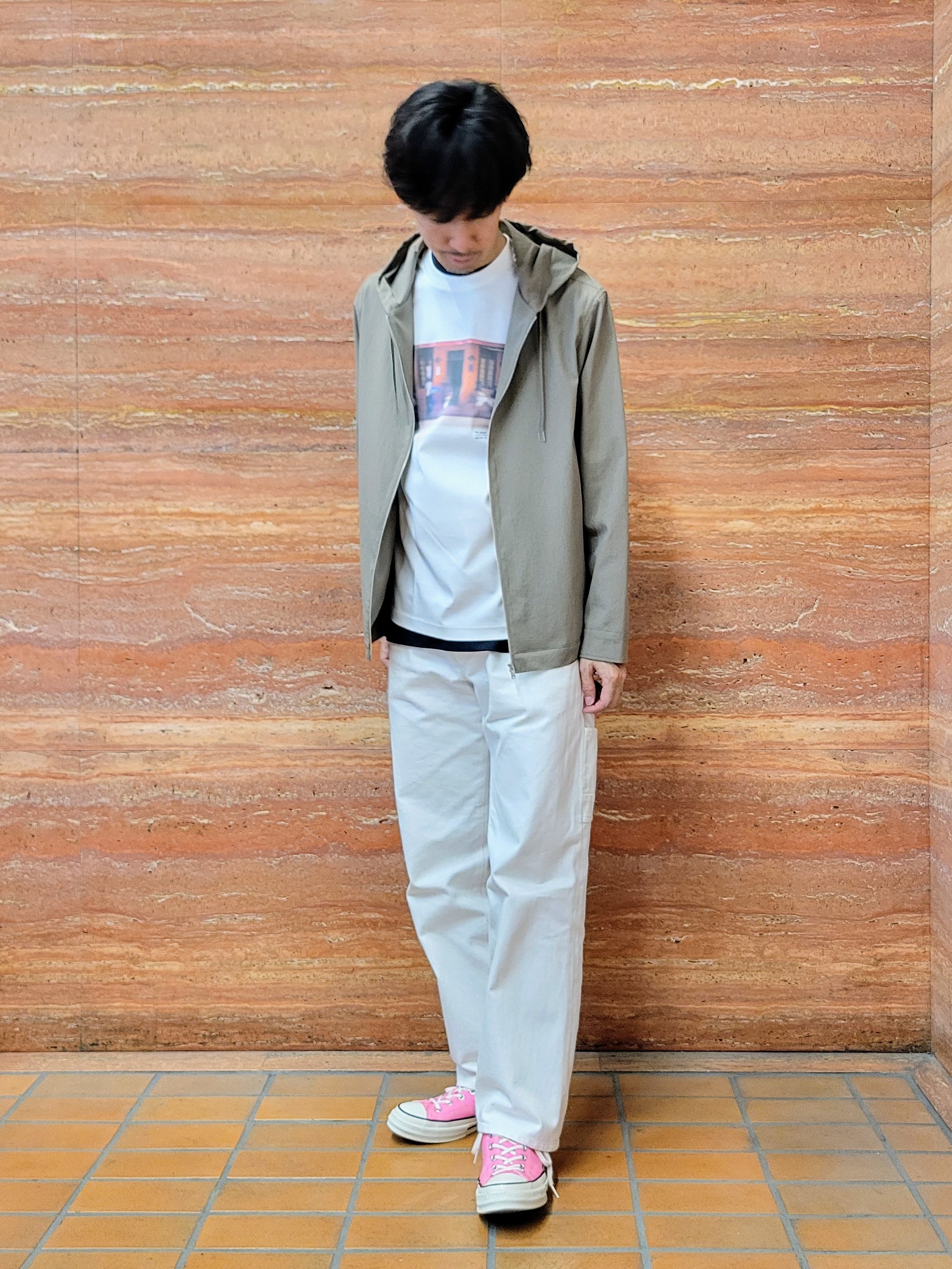 piroyaさんの「TAKEO KIKUCHI｜【撥水・洗える・シワになりにくい】 リランチェ（R） フードブルゾン」を使ったコーディネート