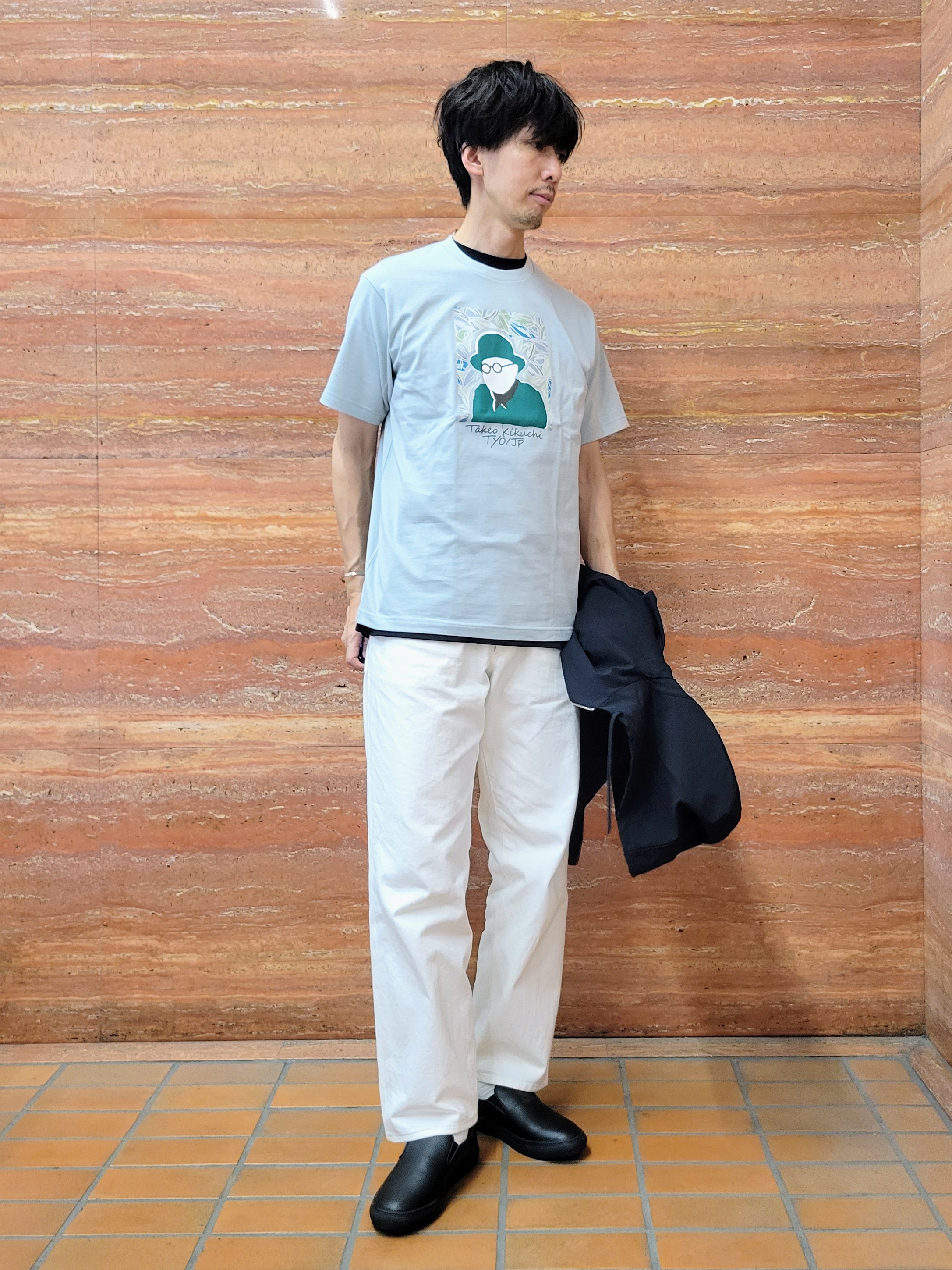 piroyaさんの「TAKEO KIKUCHI｜【撥水・洗える・シワになりにくい】 リランチェ（R） フードブルゾン」を使ったコーディネート