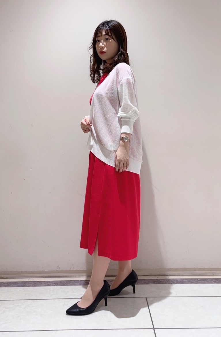 ユナさんの「UNTITLED｜【UV/接触冷感/遮熱/通気性】スラブバンドカラーワンピース」を使ったコーディネート