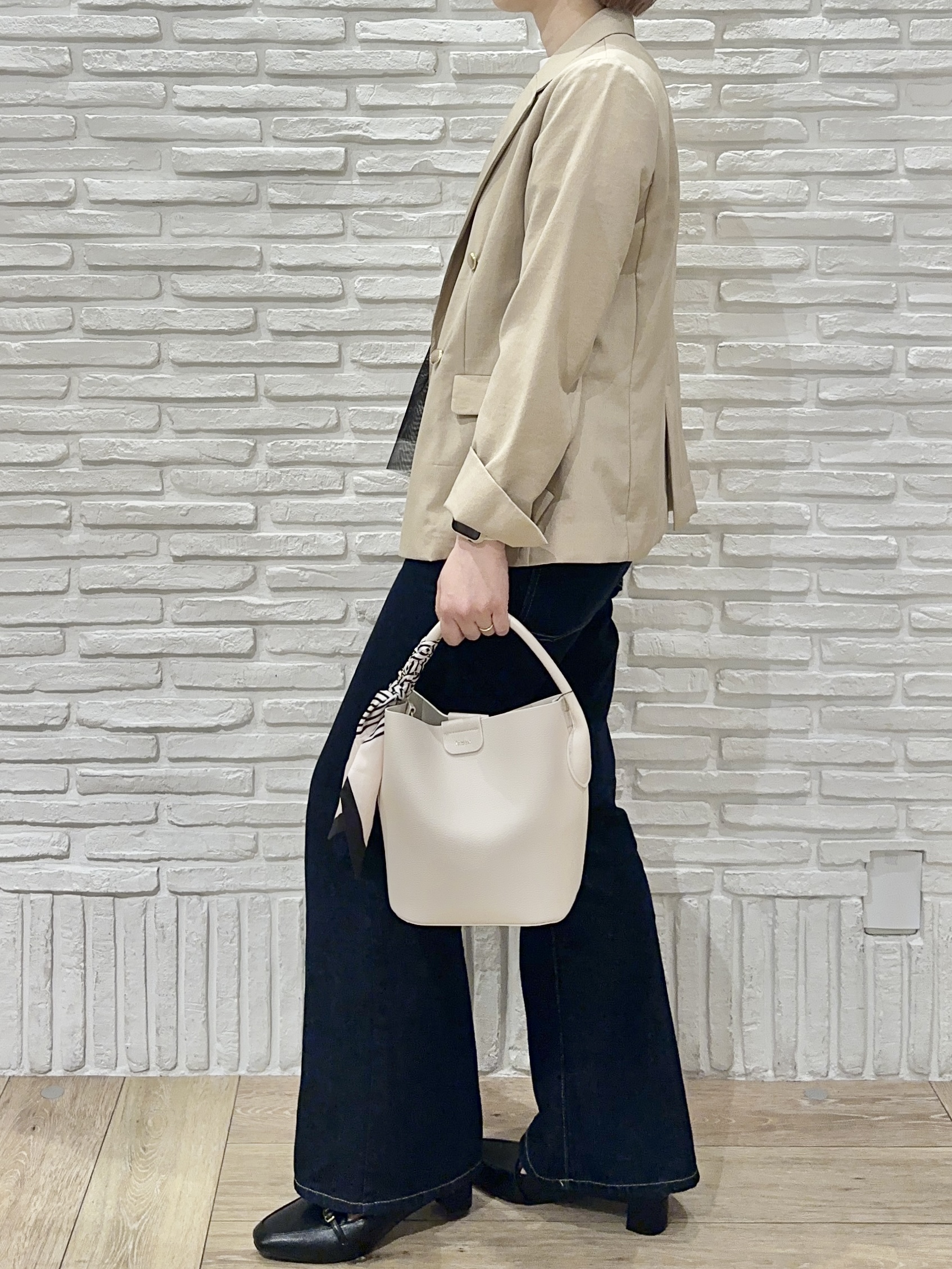 Hana...eさんの「index｜《再入荷》ダブルブレストテーラードジャケット【接触冷感／吸水速乾／イージーアイロン／防シワ／洗濯機O」を使ったコーディネート