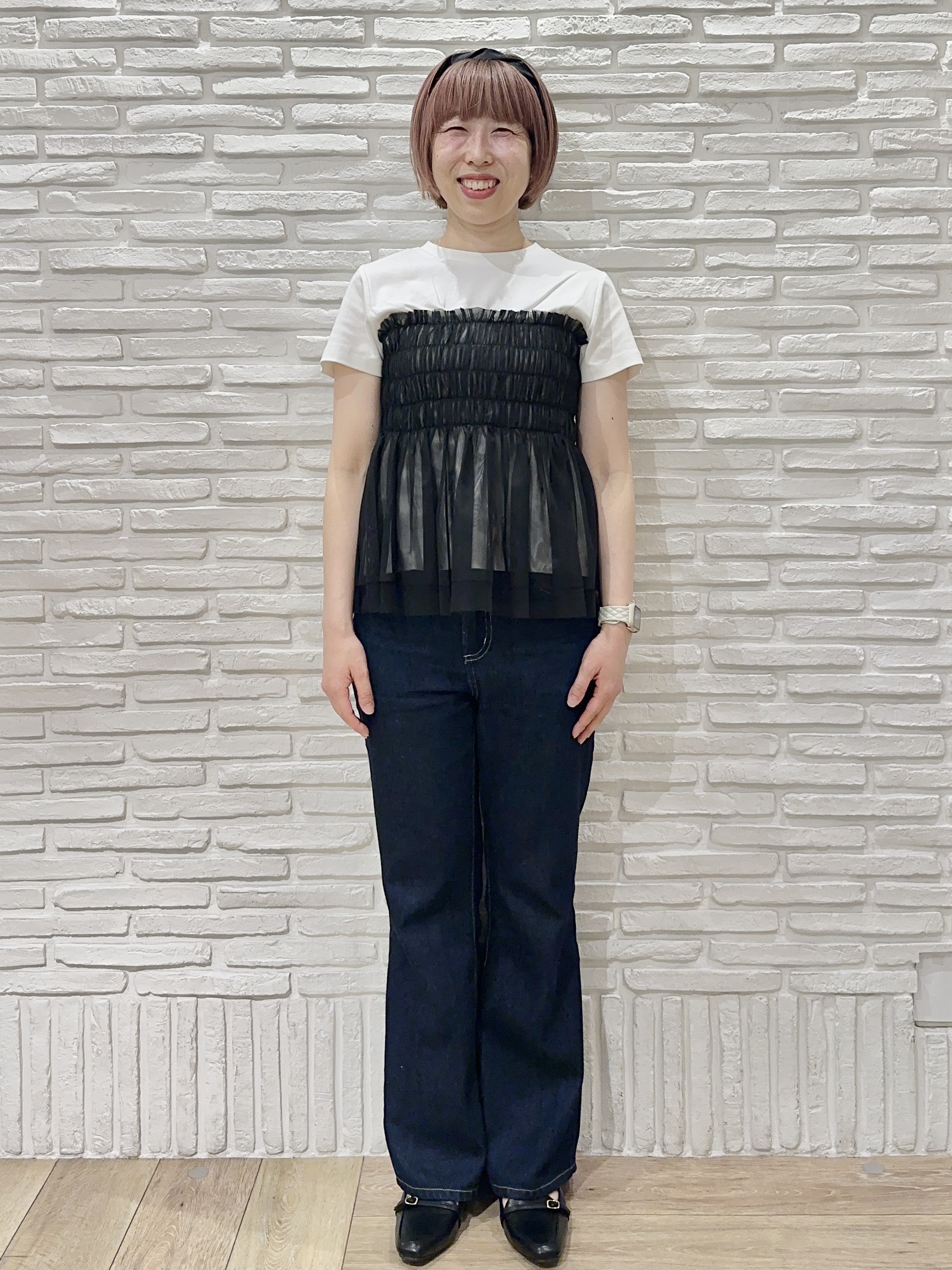 Hana...eさんの「index｜《再入荷》ダブルブレストテーラードジャケット【接触冷感／吸水速乾／イージーアイロン／防シワ／洗濯機O」を使ったコーディネート