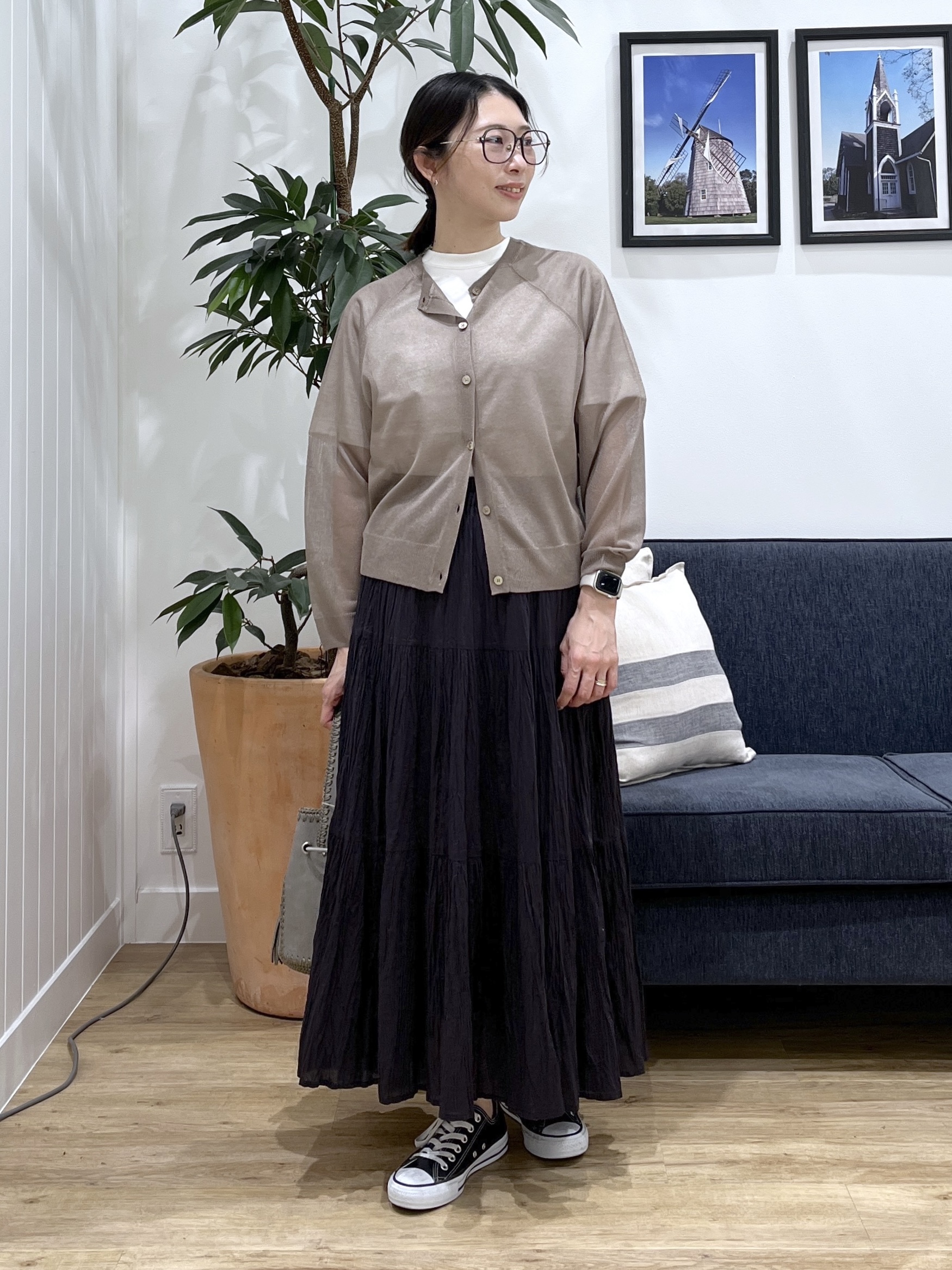 canaさんの「Dessin｜お守りカーディガン -ウォッシャブル-」を使ったコーディネート