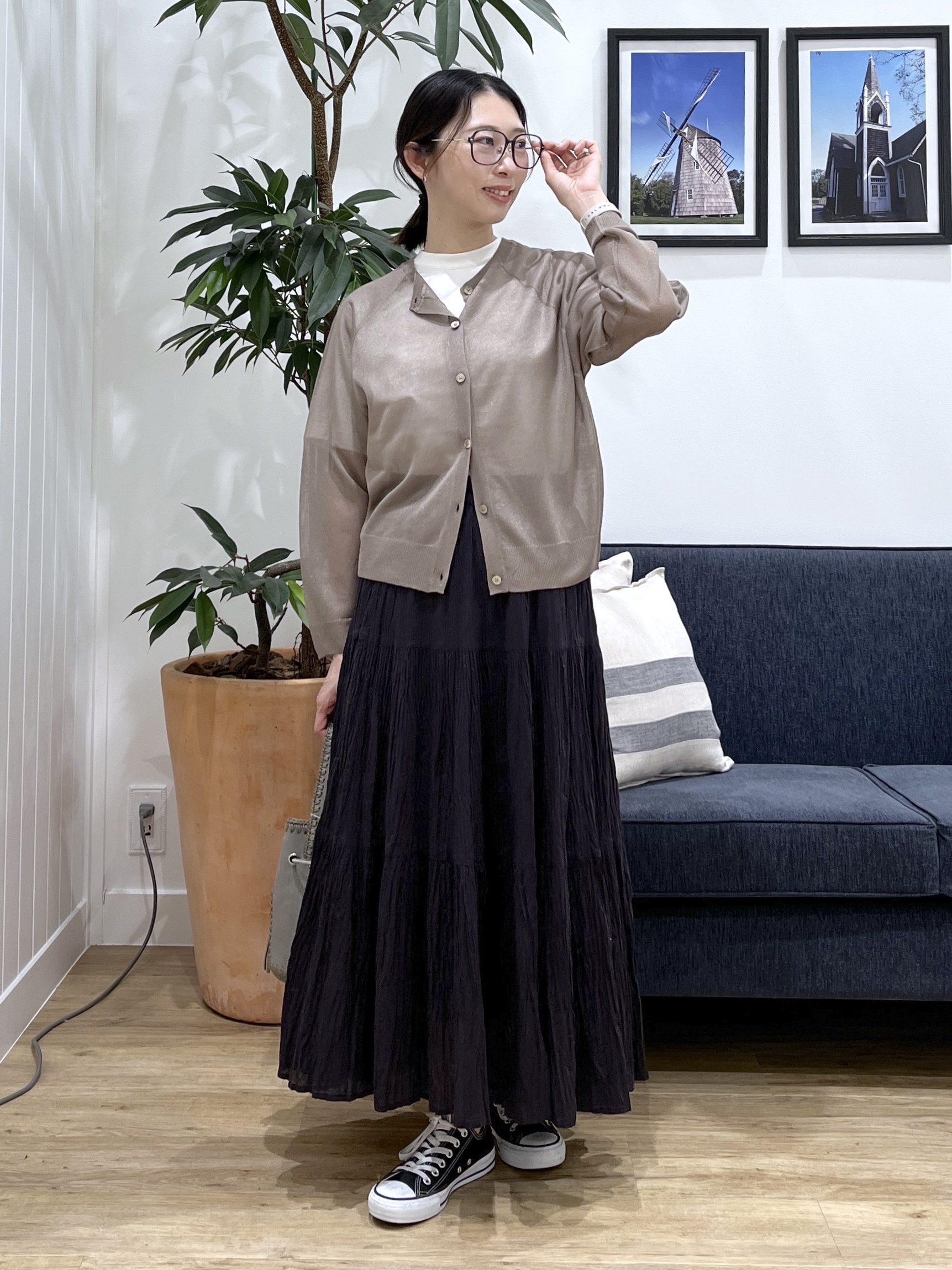 canaさんの「Dessin｜お守りカーディガン -ウォッシャブル-」を使ったコーディネート