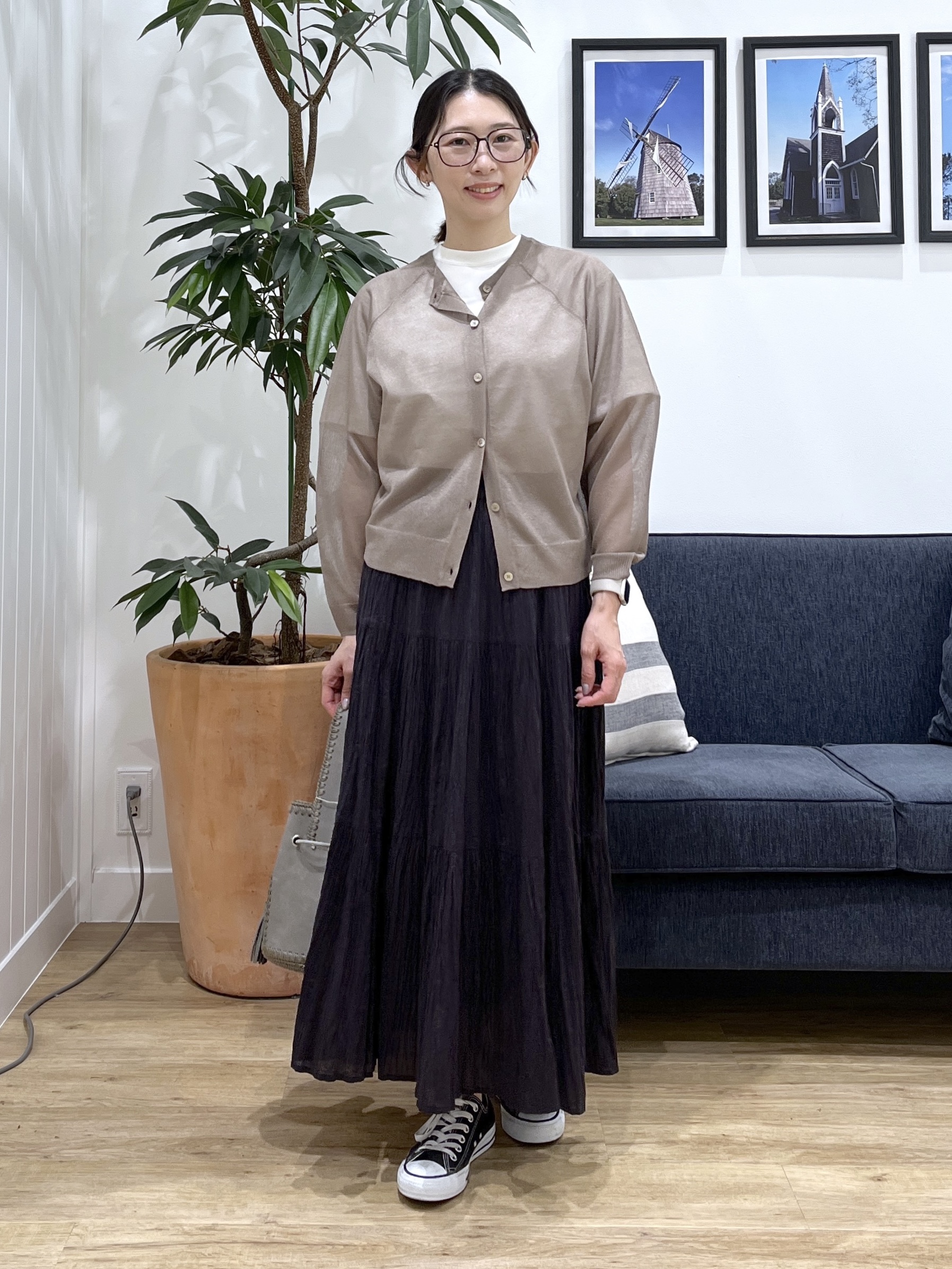 canaさんの「Dessin｜お守りカーディガン -ウォッシャブル-」を使ったコーディネート