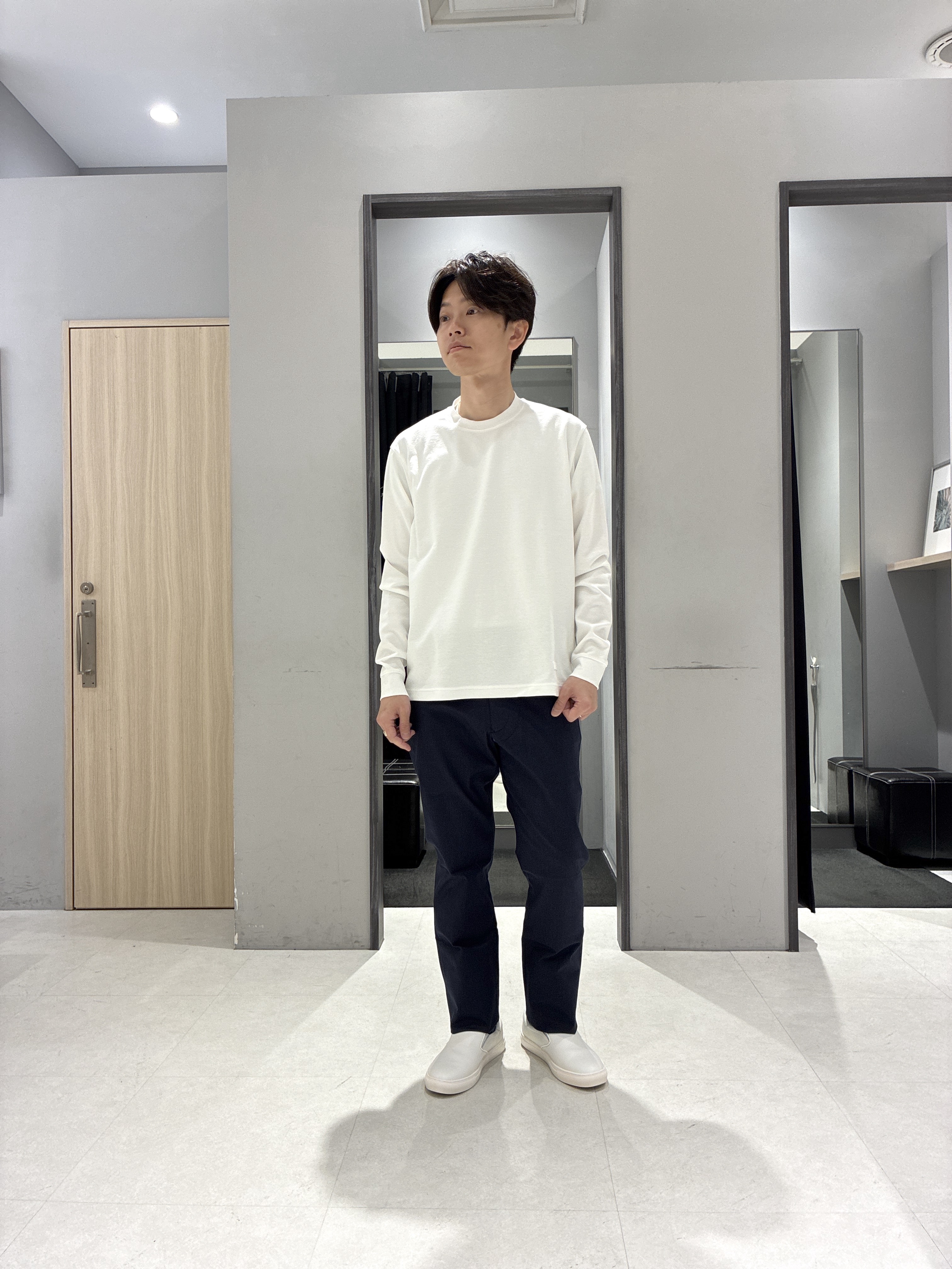 わいずみさんの「TAKEO KIKUCHI｜播州 ドビーストライプ フラワーシャツ」を使ったコーディネート