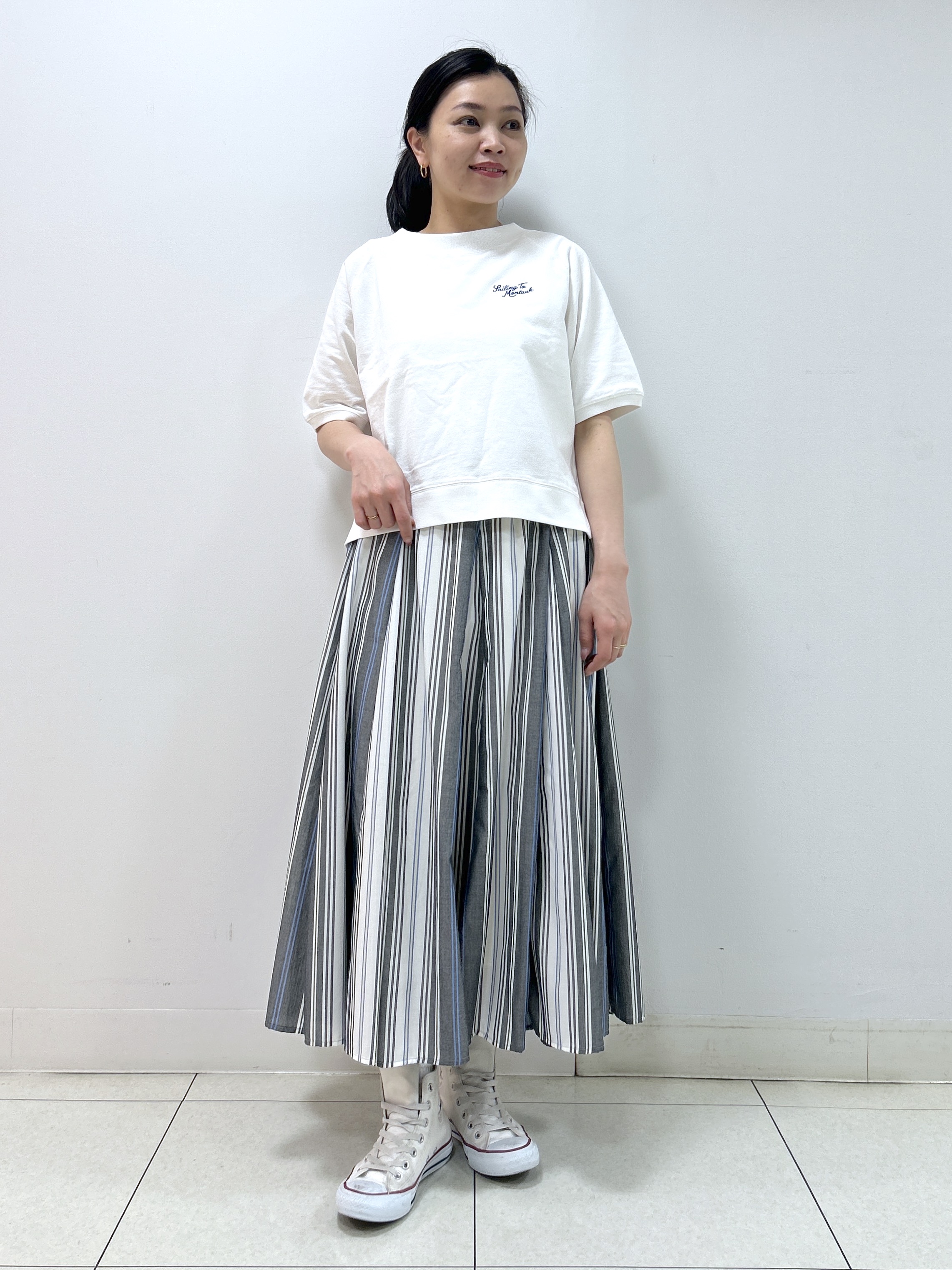 Kaiさんの「Dessin｜【洗える】ミニ裏毛刺繍ロゴプルオーバー」を使ったコーディネート