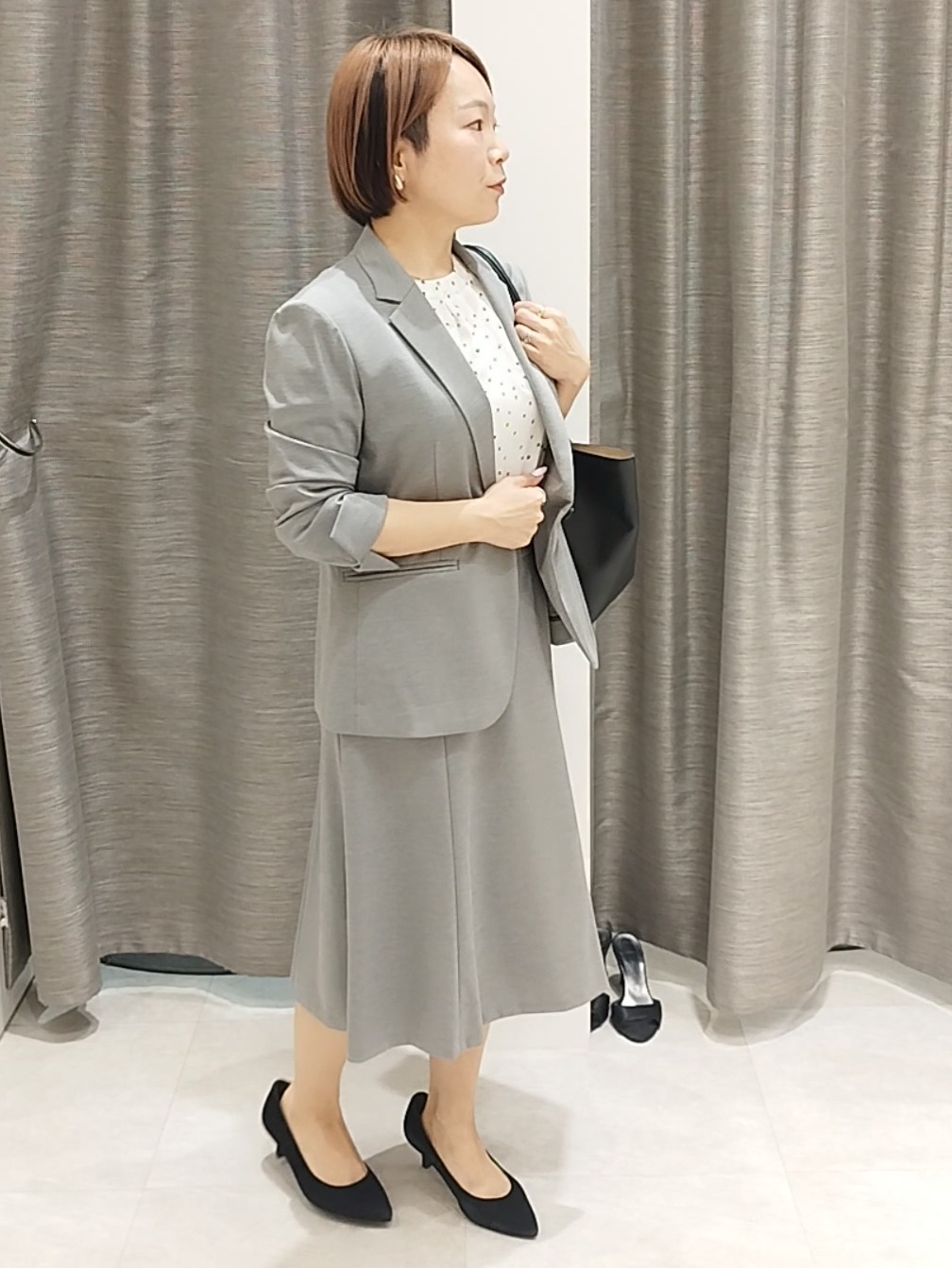 s u g iさんの「UNTITLED｜【UV/接触冷感/スーツ】ジャージテーラードジャケット」を使ったコーディネート