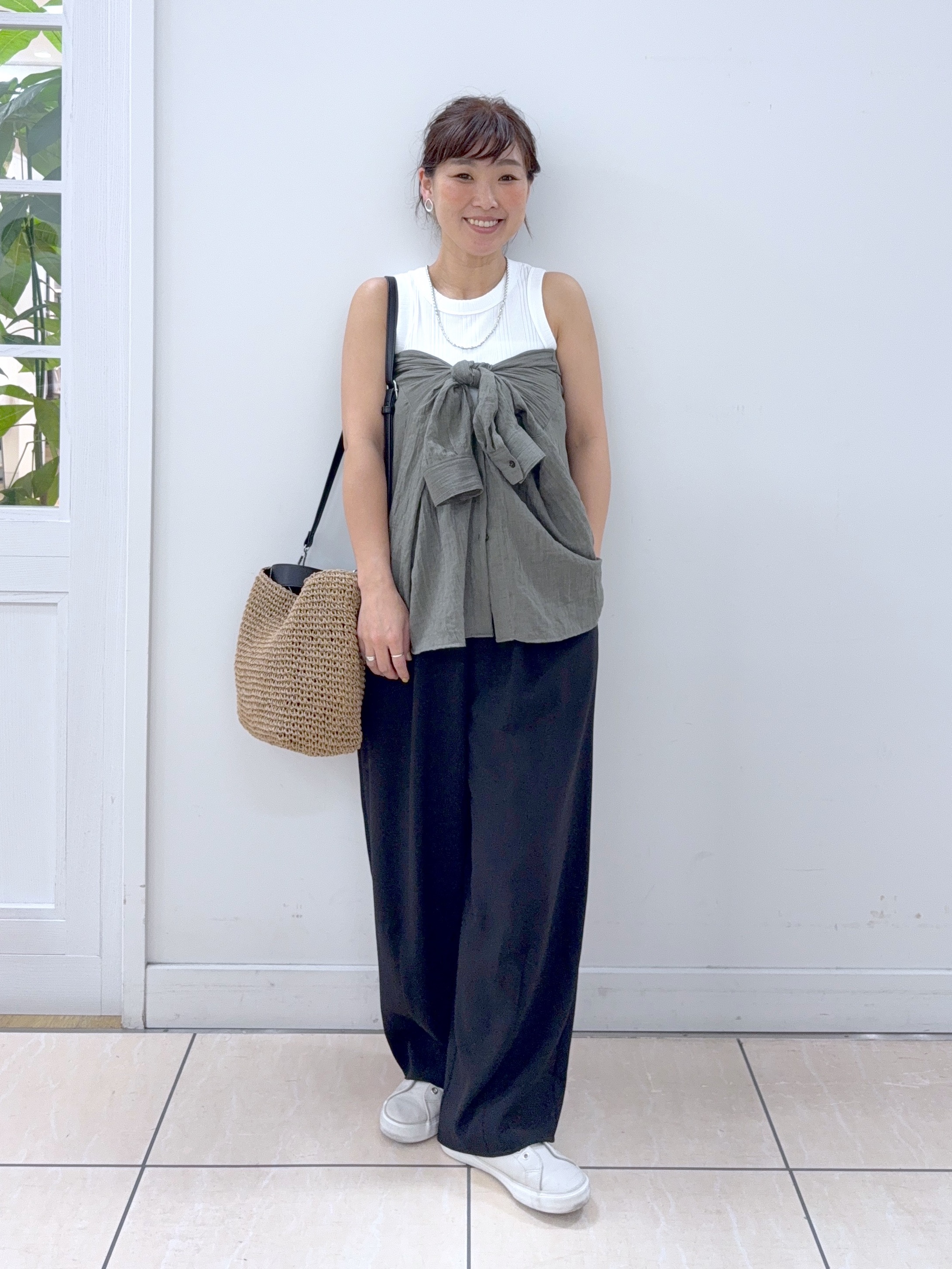 Osawaさんの「Dessin｜【洗える】シアーカラーシャツ」を使ったコーディネート