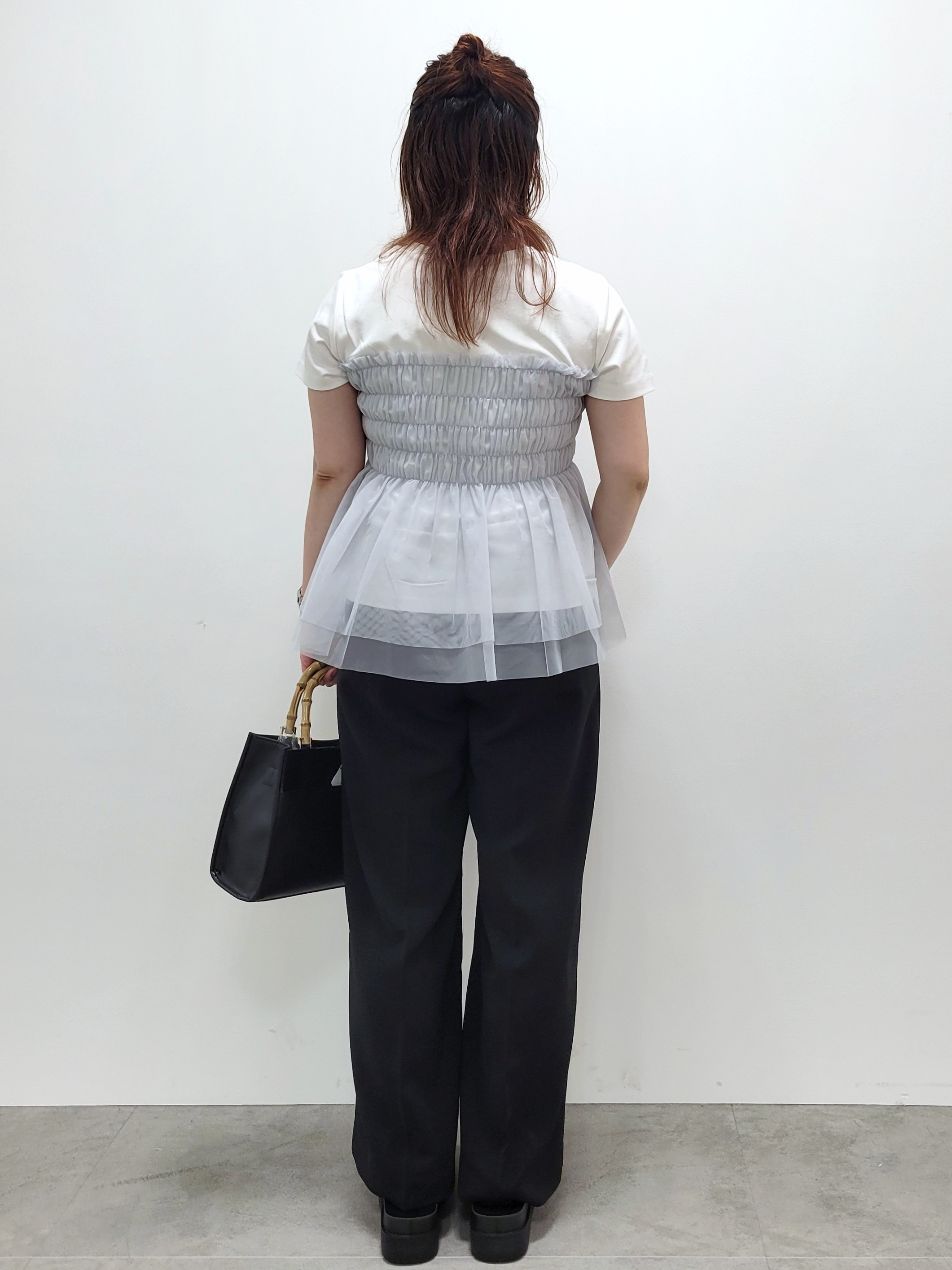 kinaさんの「index｜チュールペプラムトップス【洗濯機OK／接触冷感／UVケア】」を使ったコーディネート