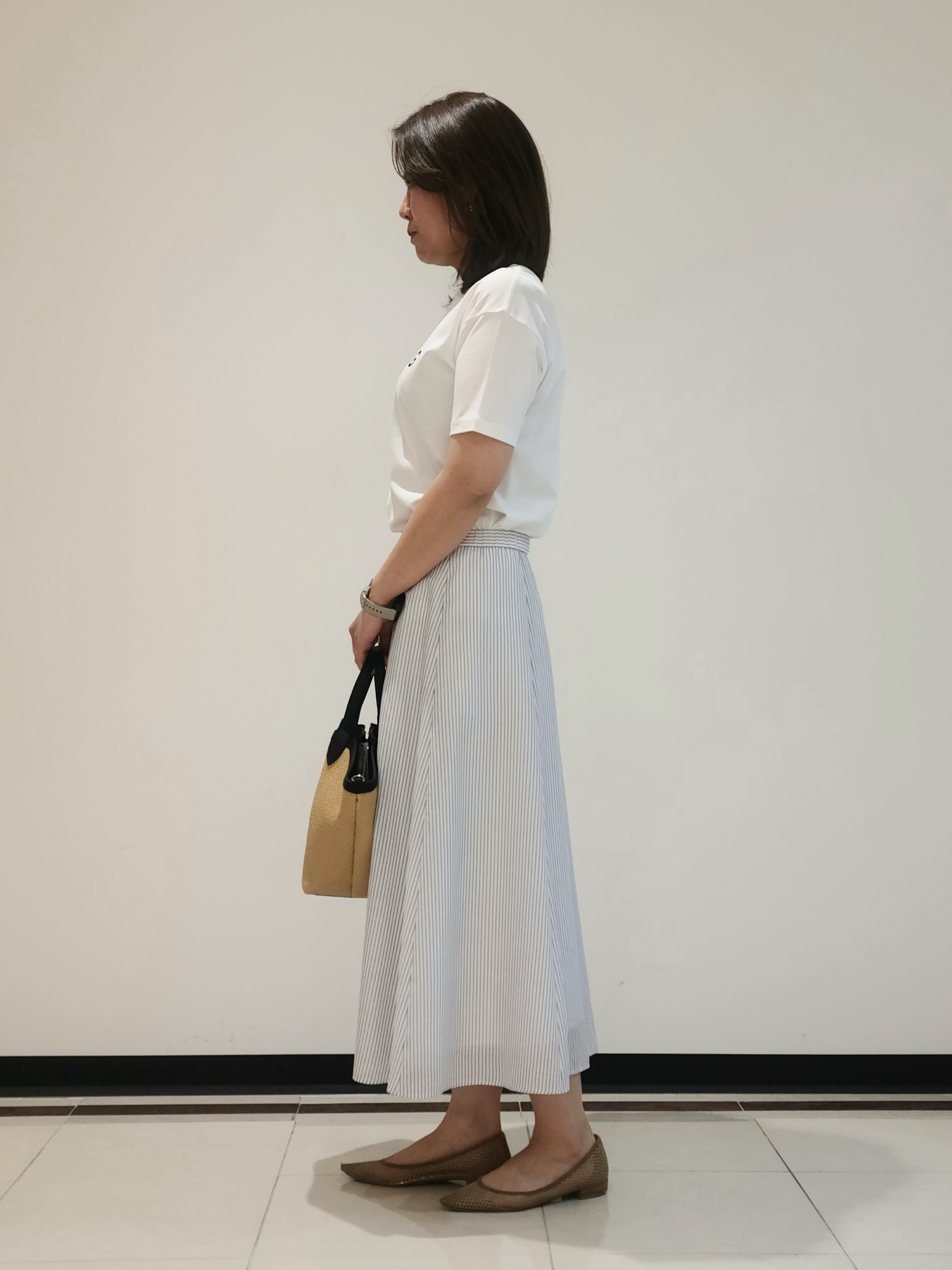 eriさんの「INDIVI｜【UVケア／選べるグラフィック】スムースジャージTシャツ」を使ったコーディネート