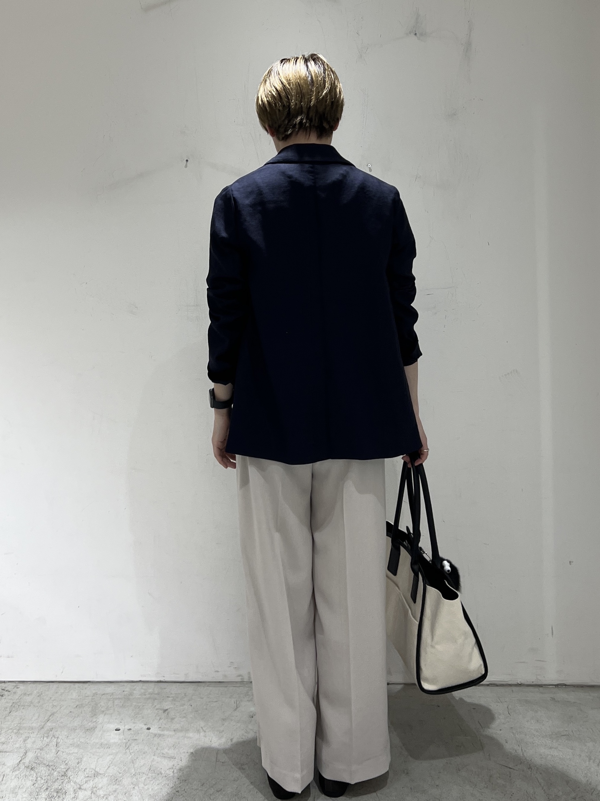 JINさんの「OPAQUE.CLIP｜【UV／接触冷感】ダブルブレストジャケット《防シワ加工／洗える》」を使ったコーディネート