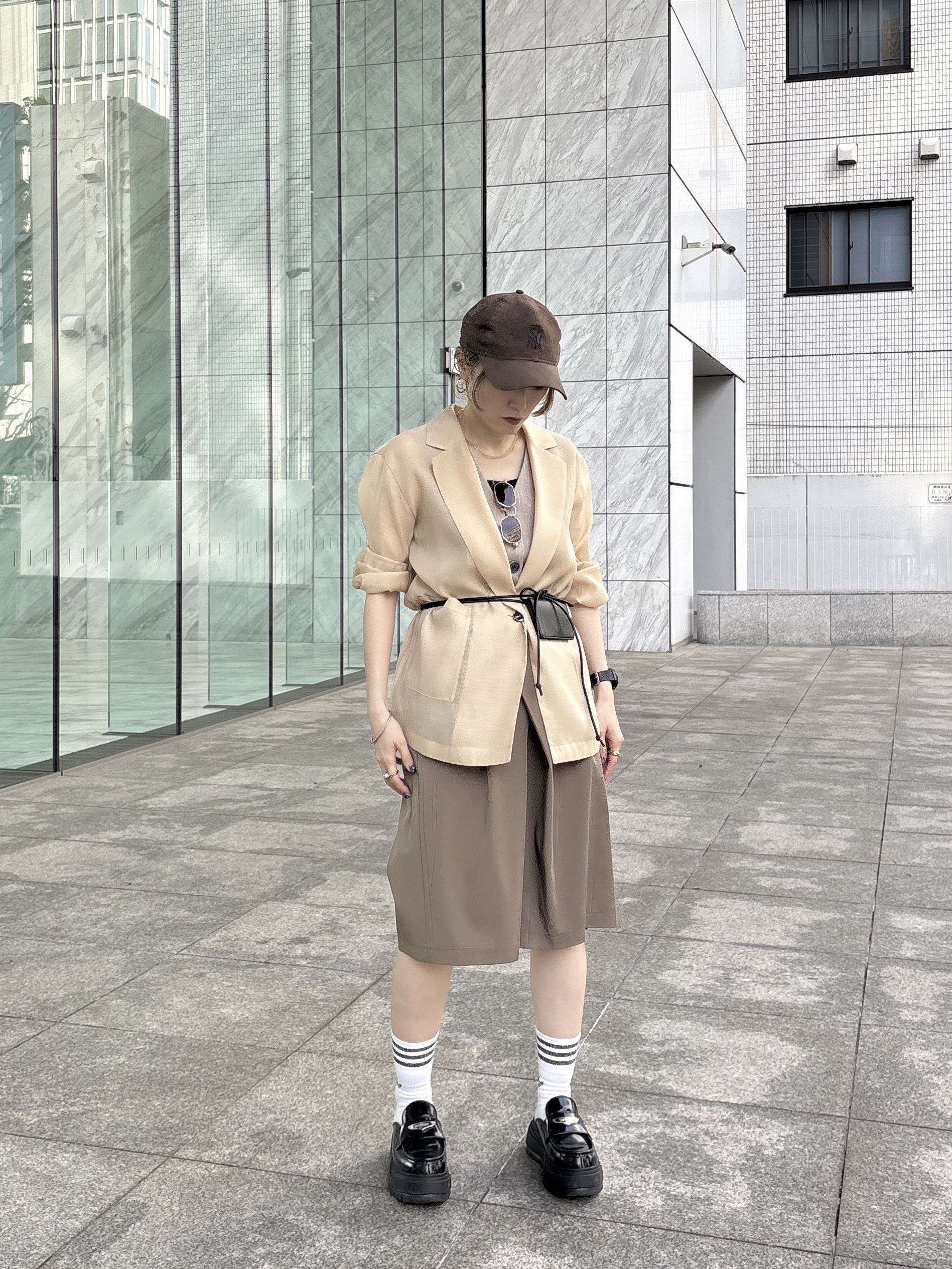 kotakiさんの「INDIVI｜【接触冷感/通気性】シアーシャツジャケット」を使ったコーディネート