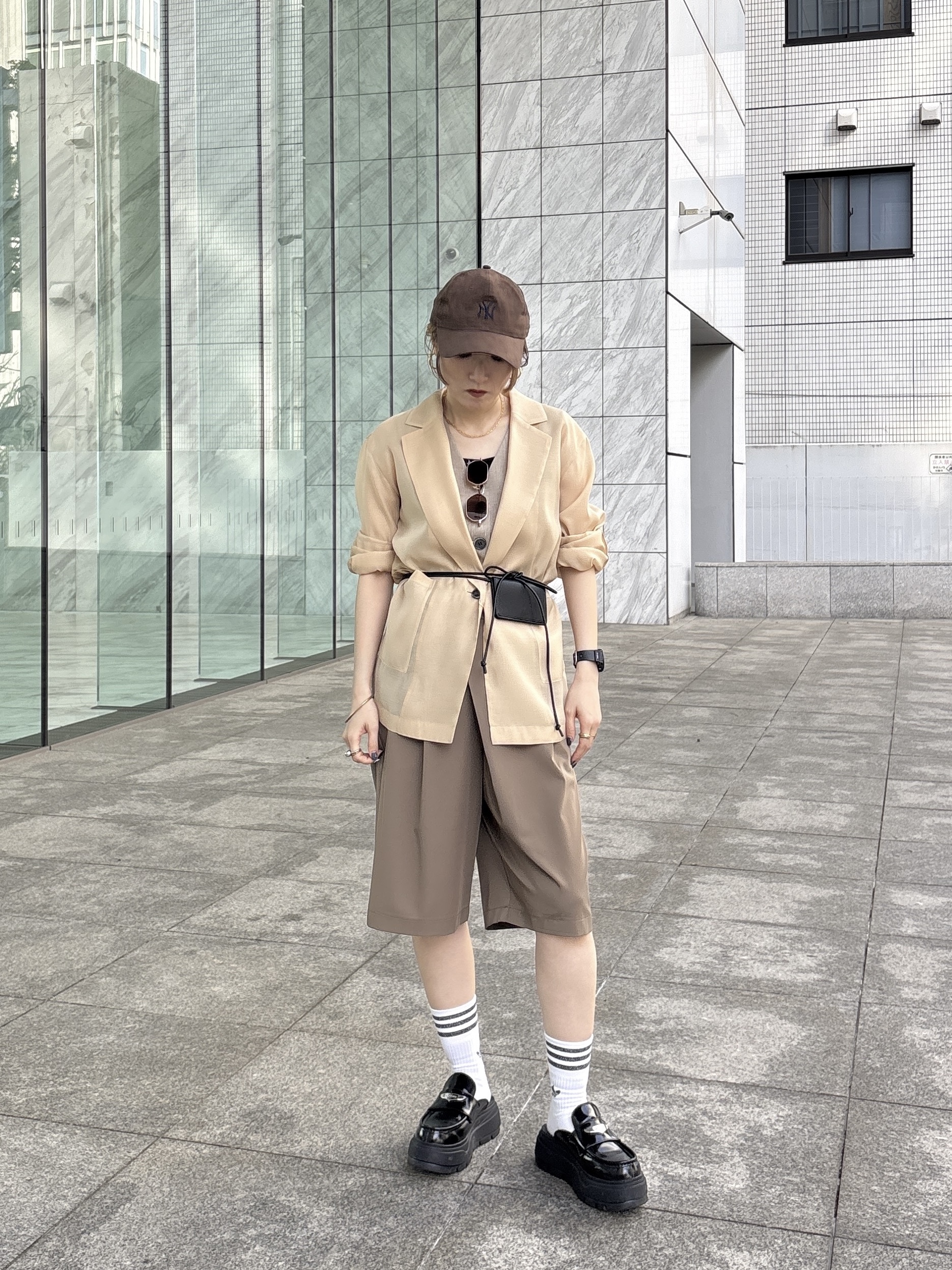 kotakiさんの「INDIVI｜【接触冷感/通気性】シアーシャツジャケット」を使ったコーディネート