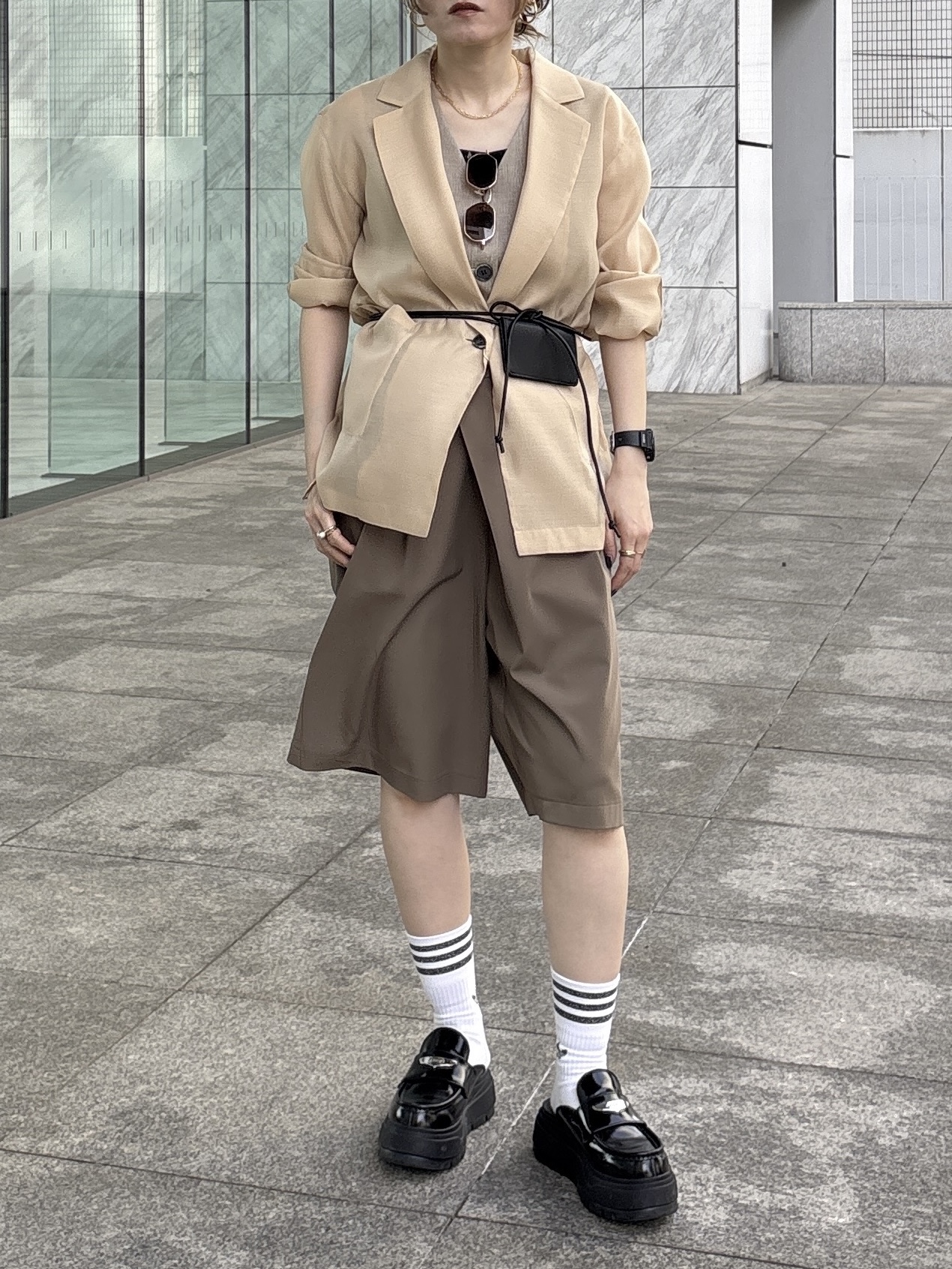 kotakiさんの「INDIVI｜【接触冷感/通気性】シアーシャツジャケット」を使ったコーディネート