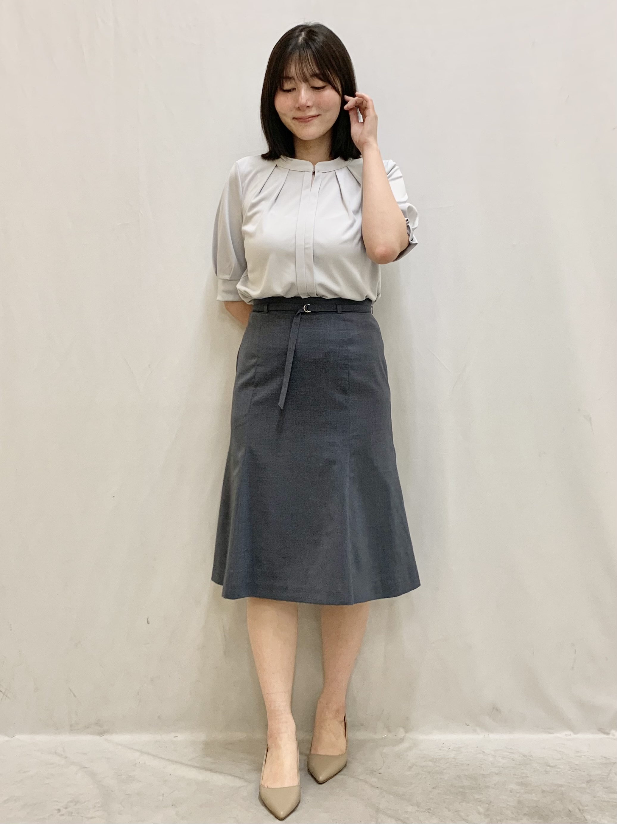 kasumiさんの「index｜UV バンドカラートップス【洗濯機OK／吸水速乾／接触冷感】《S～3L／6col》」を使ったコーディネート