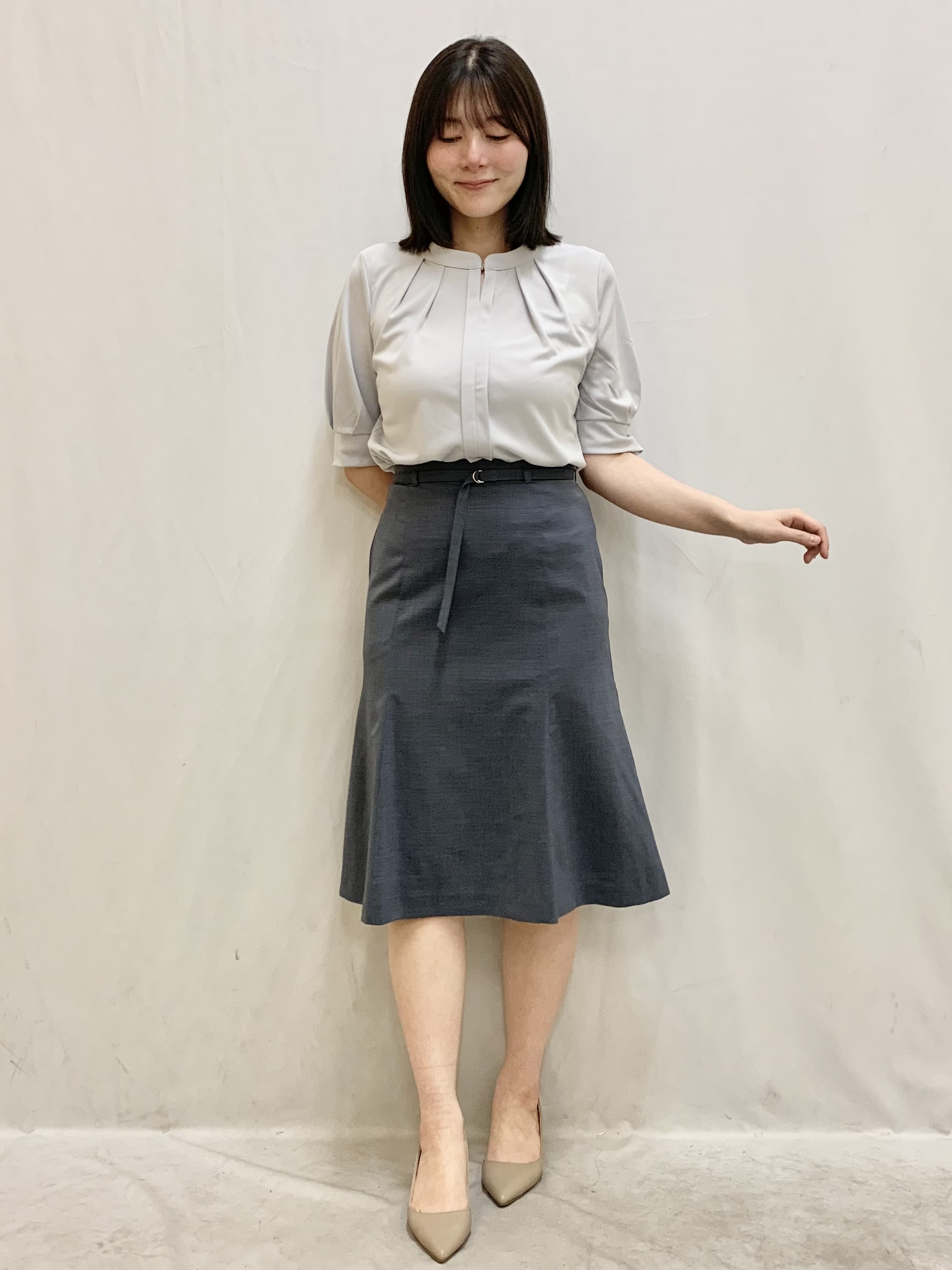 kasumiさんの「index｜UV バンドカラートップス【洗濯機OK／吸水速乾／接触冷感】《S～3L／6col》」を使ったコーディネート