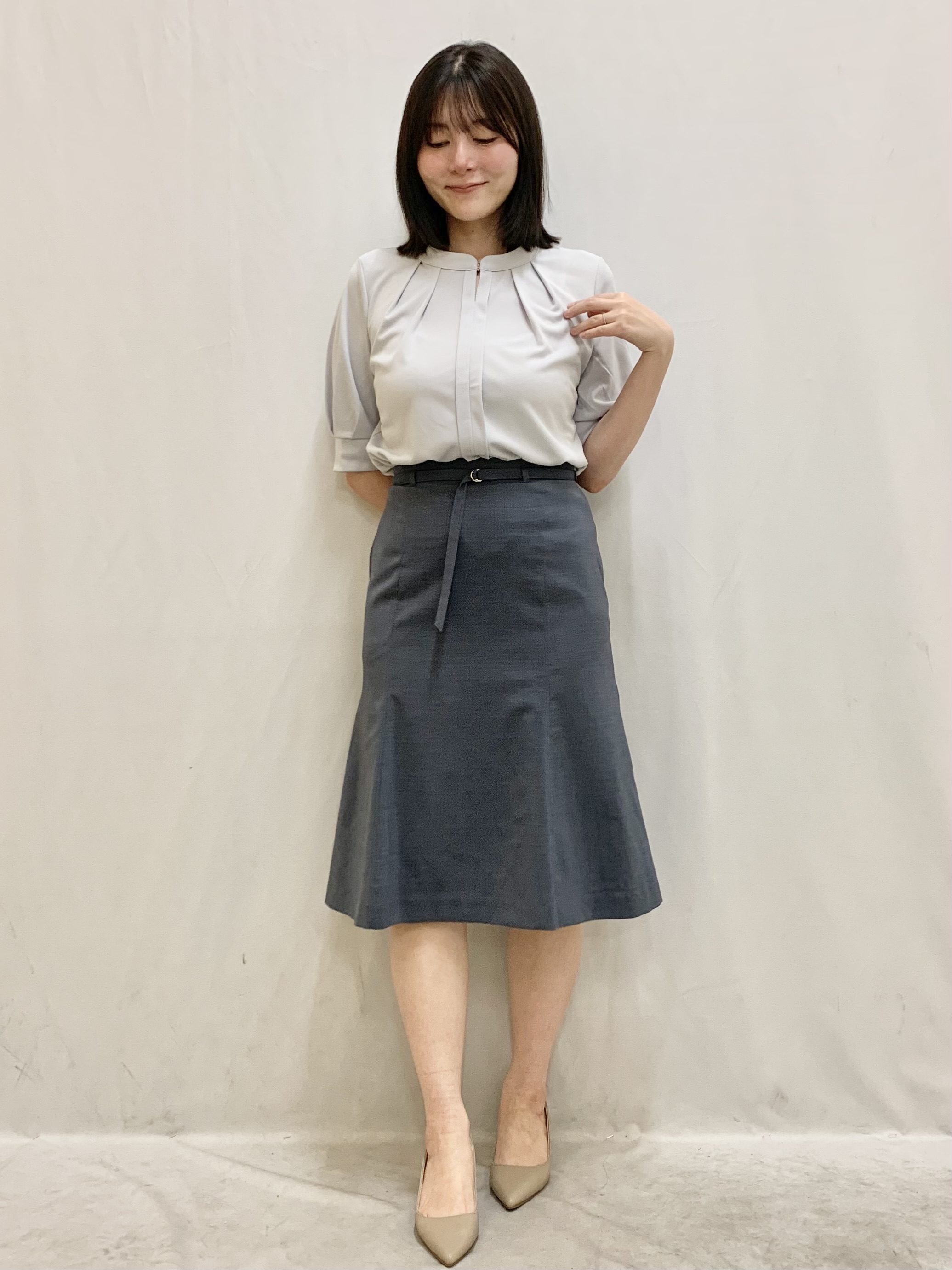 kasumiさんの「index｜UV バンドカラートップス【洗濯機OK／吸水速乾／接触冷感】《S～3L／6col》」を使ったコーディネート