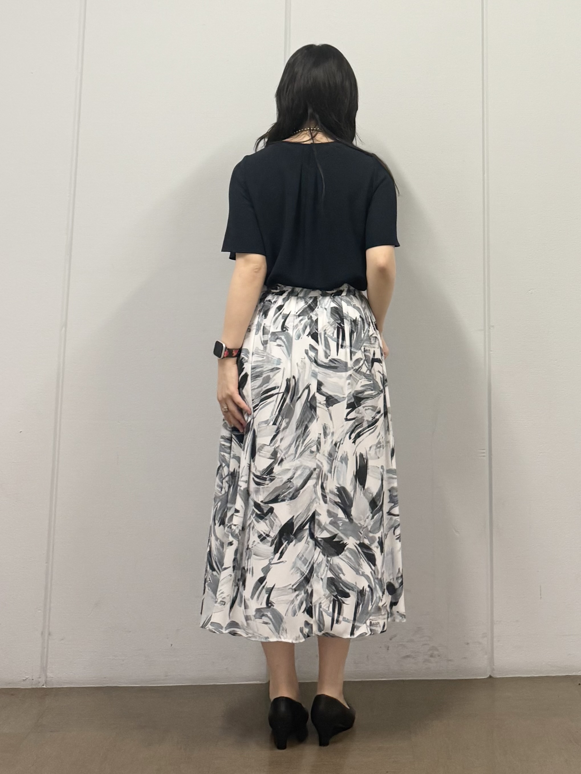 mizukiさんの「INDIVI｜【着る日傘】シフォンドッキングブラウス」を使ったコーディネート