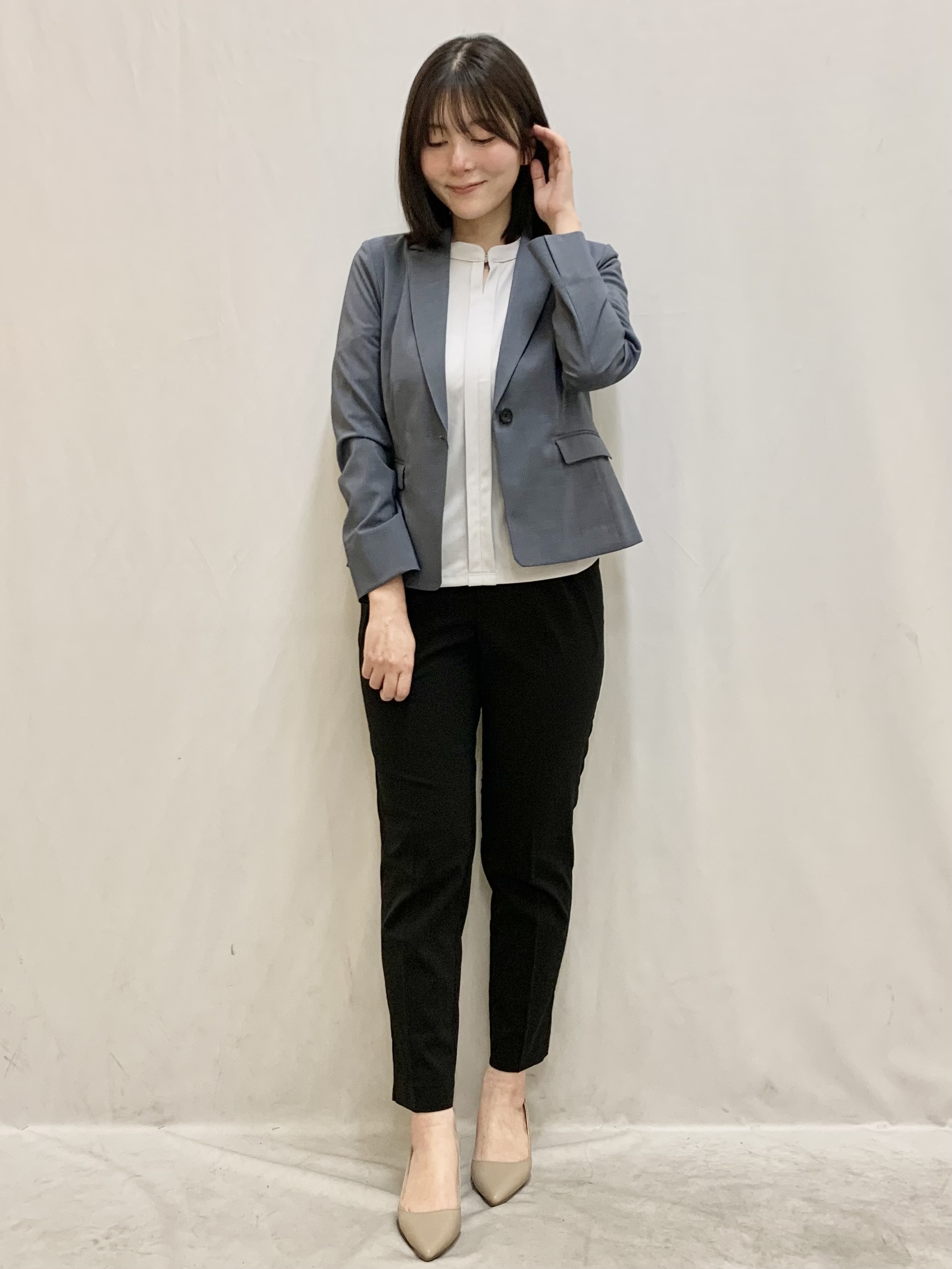 kasumiさんの「index｜【接触冷感／吸水速乾】セットアップ対応ストレッチテーラードジャケット《イージーアイロン／洗濯機OK／」を使ったコーディネート