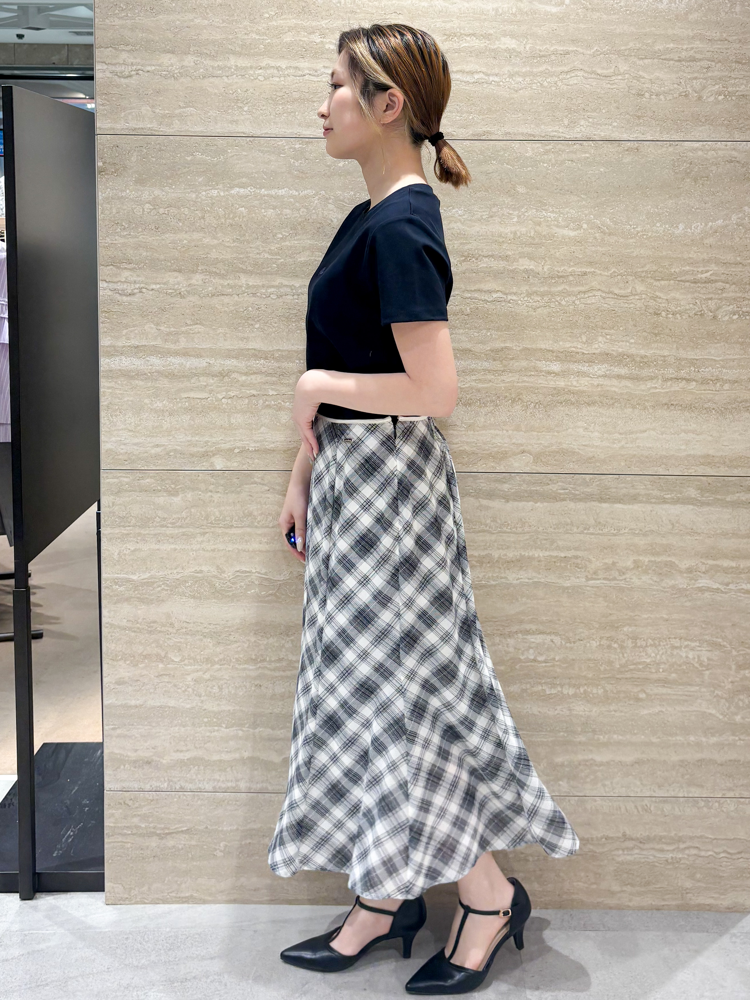 ふうかさんの「index｜【UVケア／接触冷感】フロントロゴ刺繍Tシャツ《洗濯機OK／S-3L／7col》」を使ったコーディネート