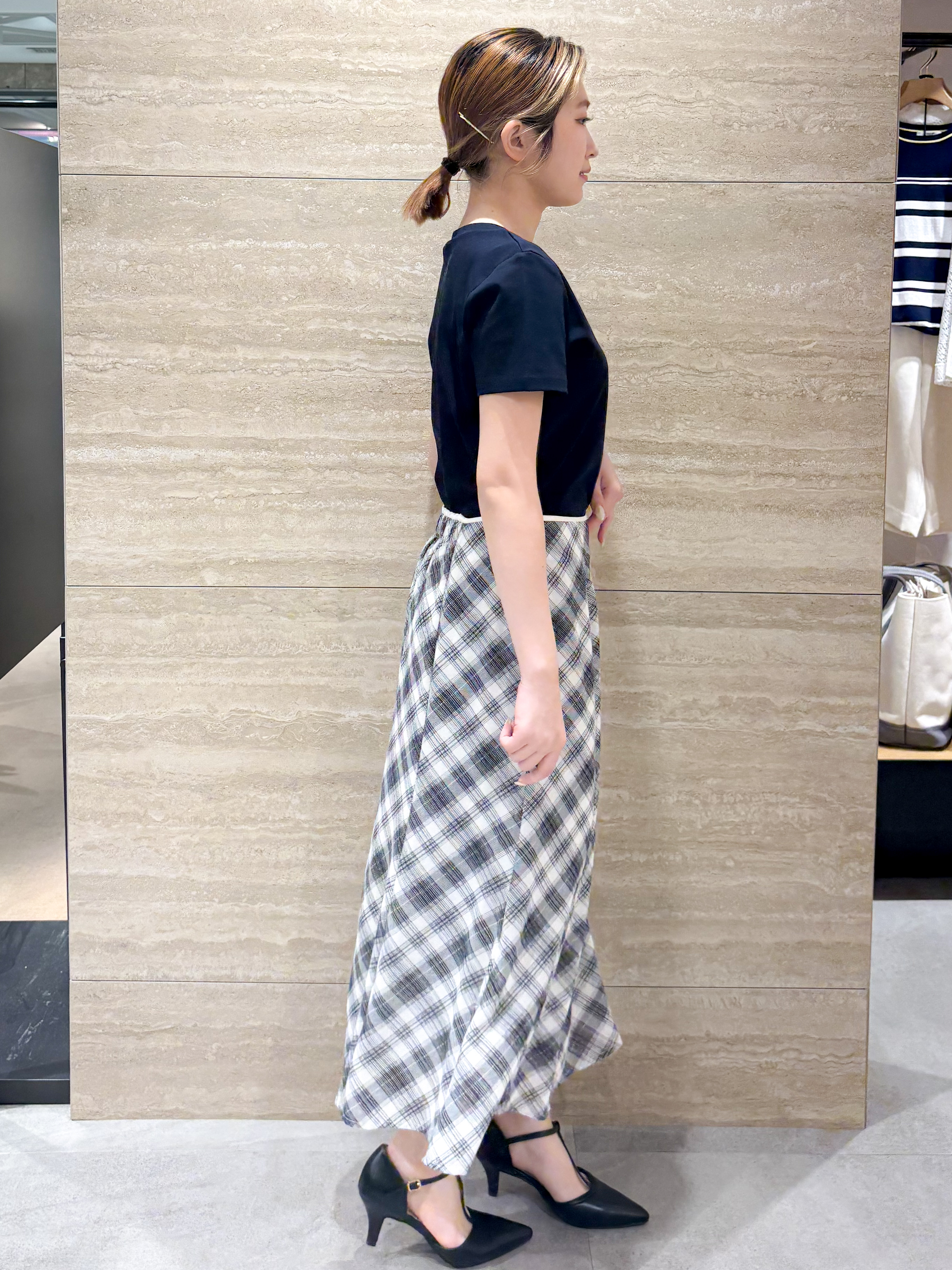 ふうかさんの「index｜【UVケア／接触冷感】フロントロゴ刺繍Tシャツ《洗濯機OK／S-3L／7col》」を使ったコーディネート