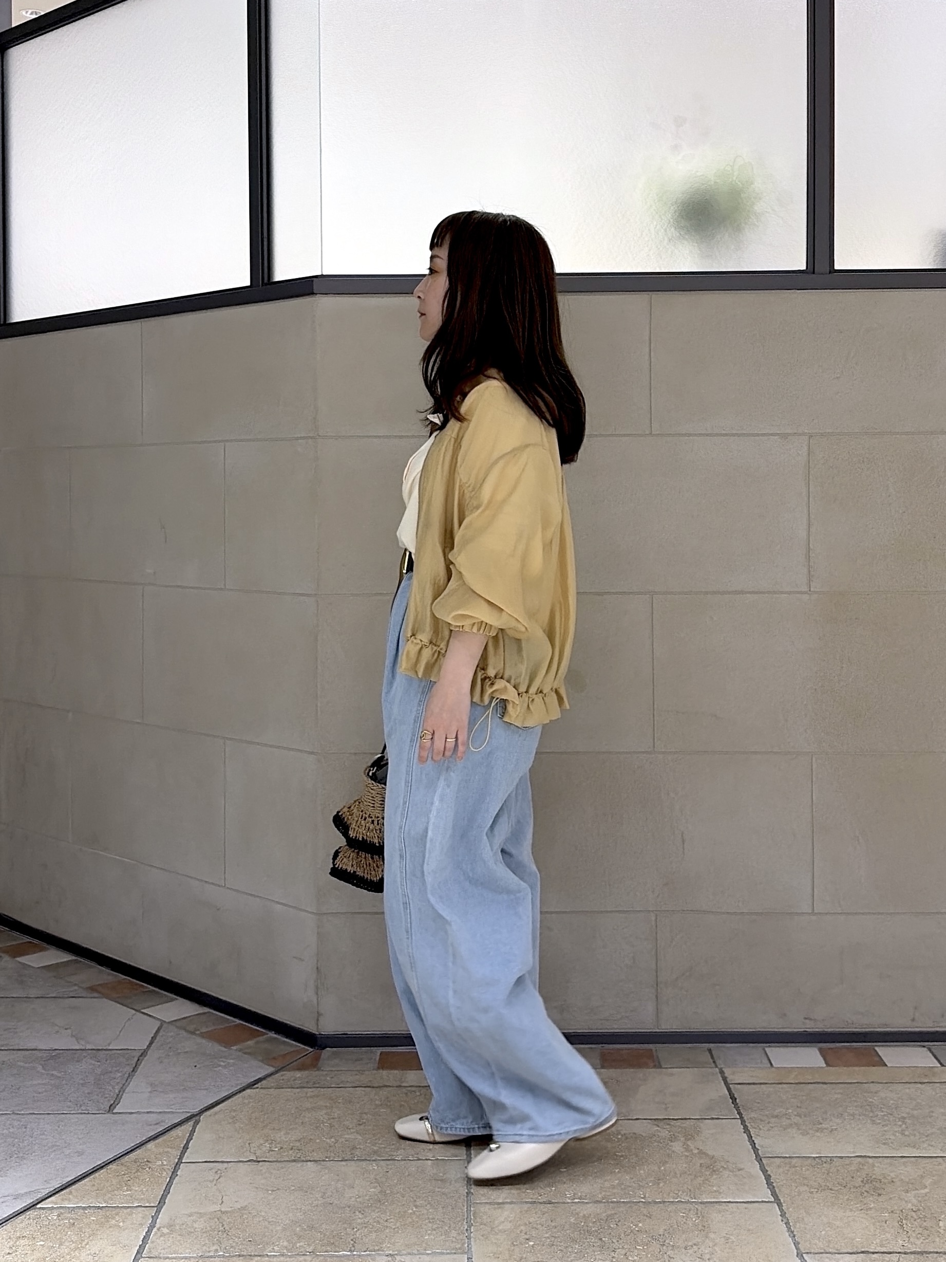 よねさんの「INDIVI｜シアーシャーリングブルゾン」を使ったコーディネート