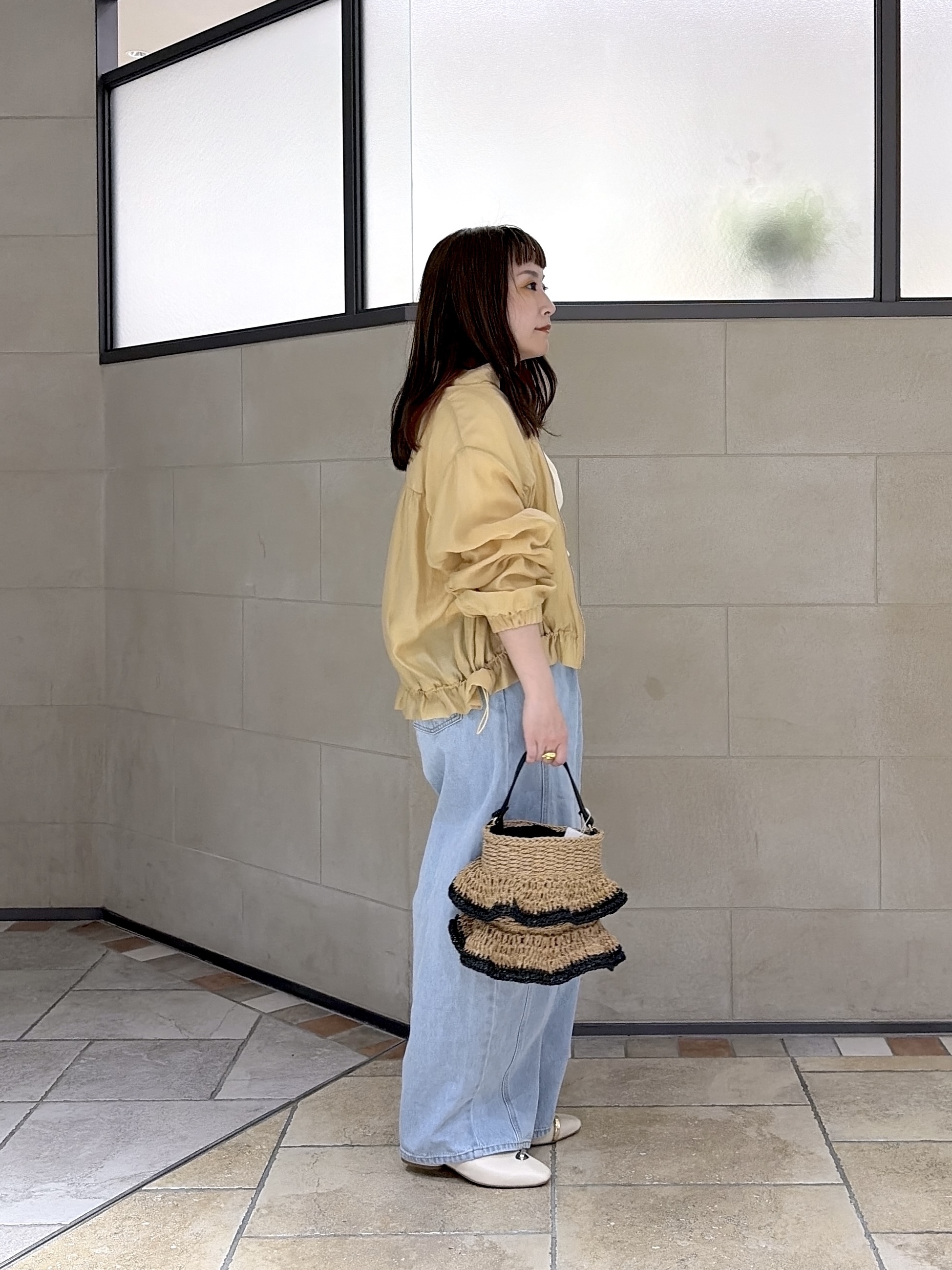 よねさんの「INDIVI｜シアーシャーリングブルゾン」を使ったコーディネート