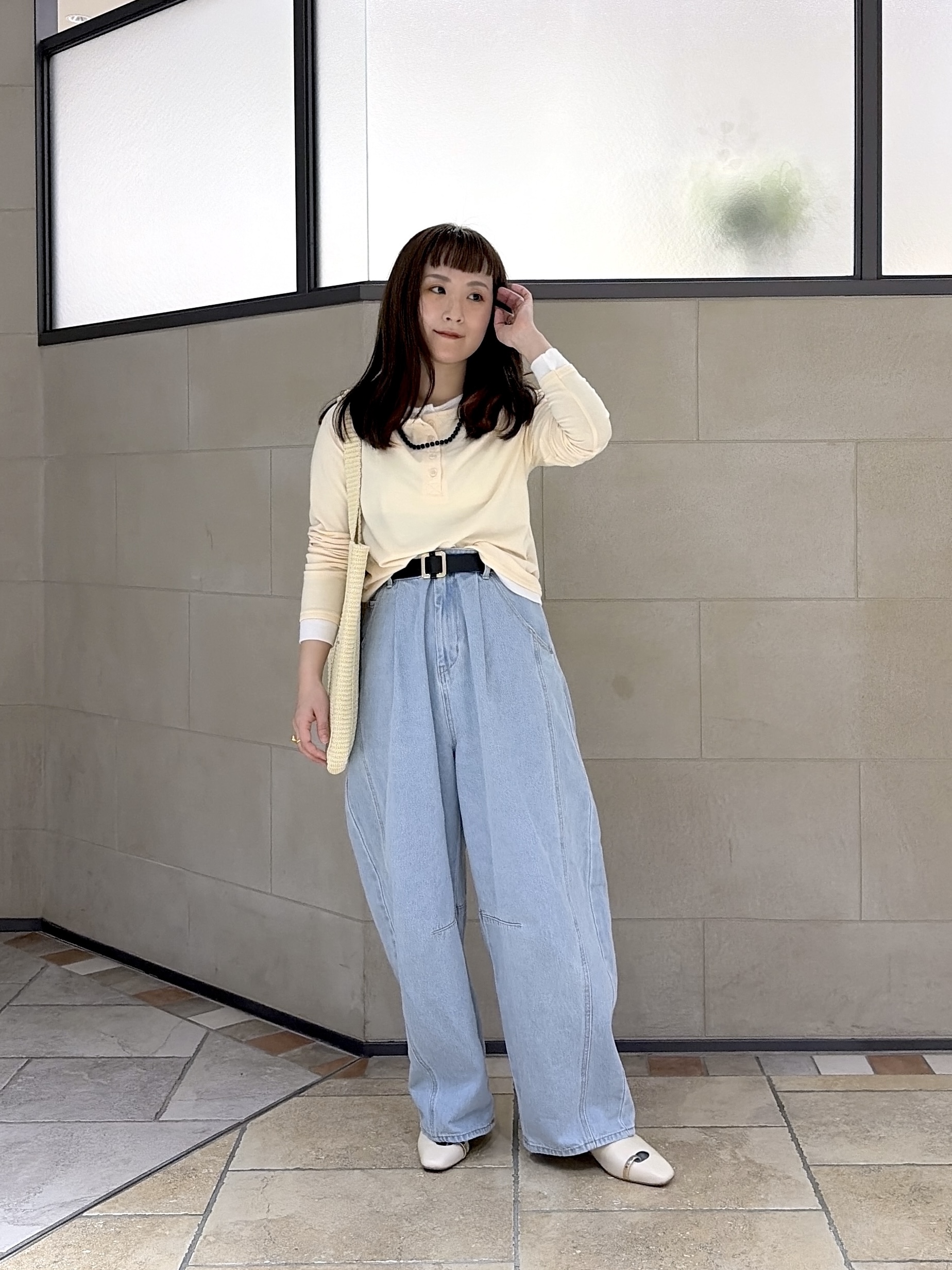よねさんの「INDIVI｜シアーシャーリングブルゾン」を使ったコーディネート