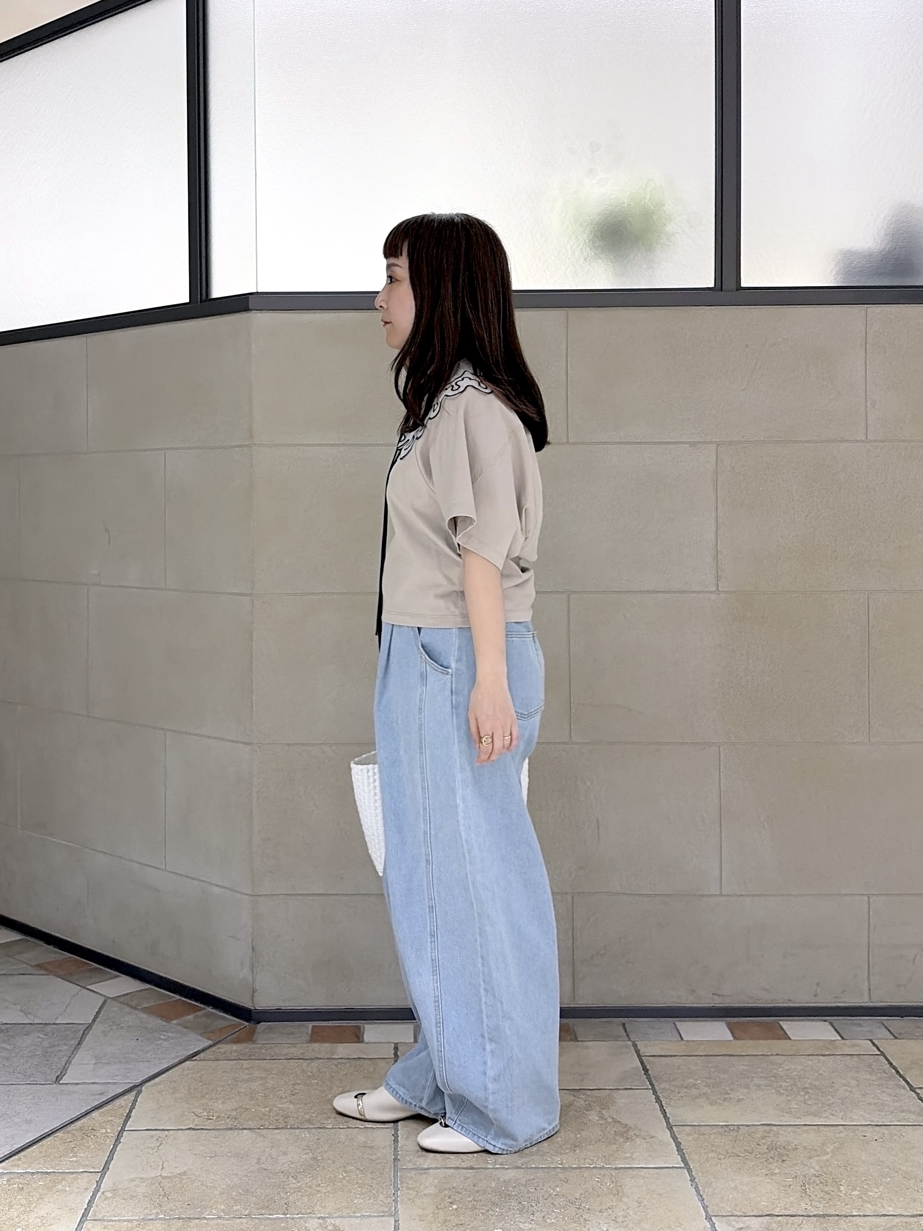 よねさんの「INDIVI｜【UVカット】ラグランフォルムカットソー」を使ったコーディネート