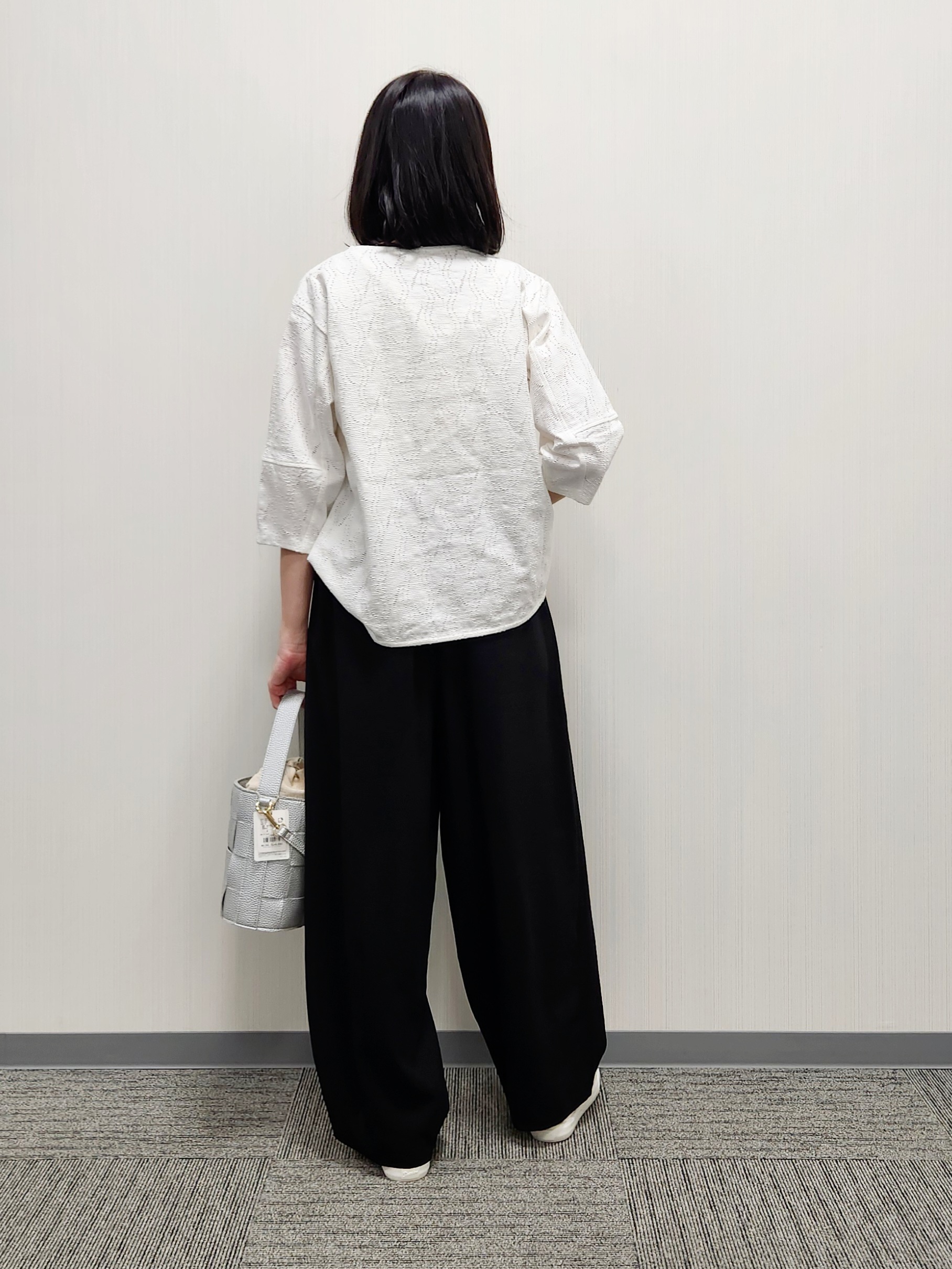 naraさんの「Dessin｜【洗える】七分袖レースカットソー」を使ったコーディネート