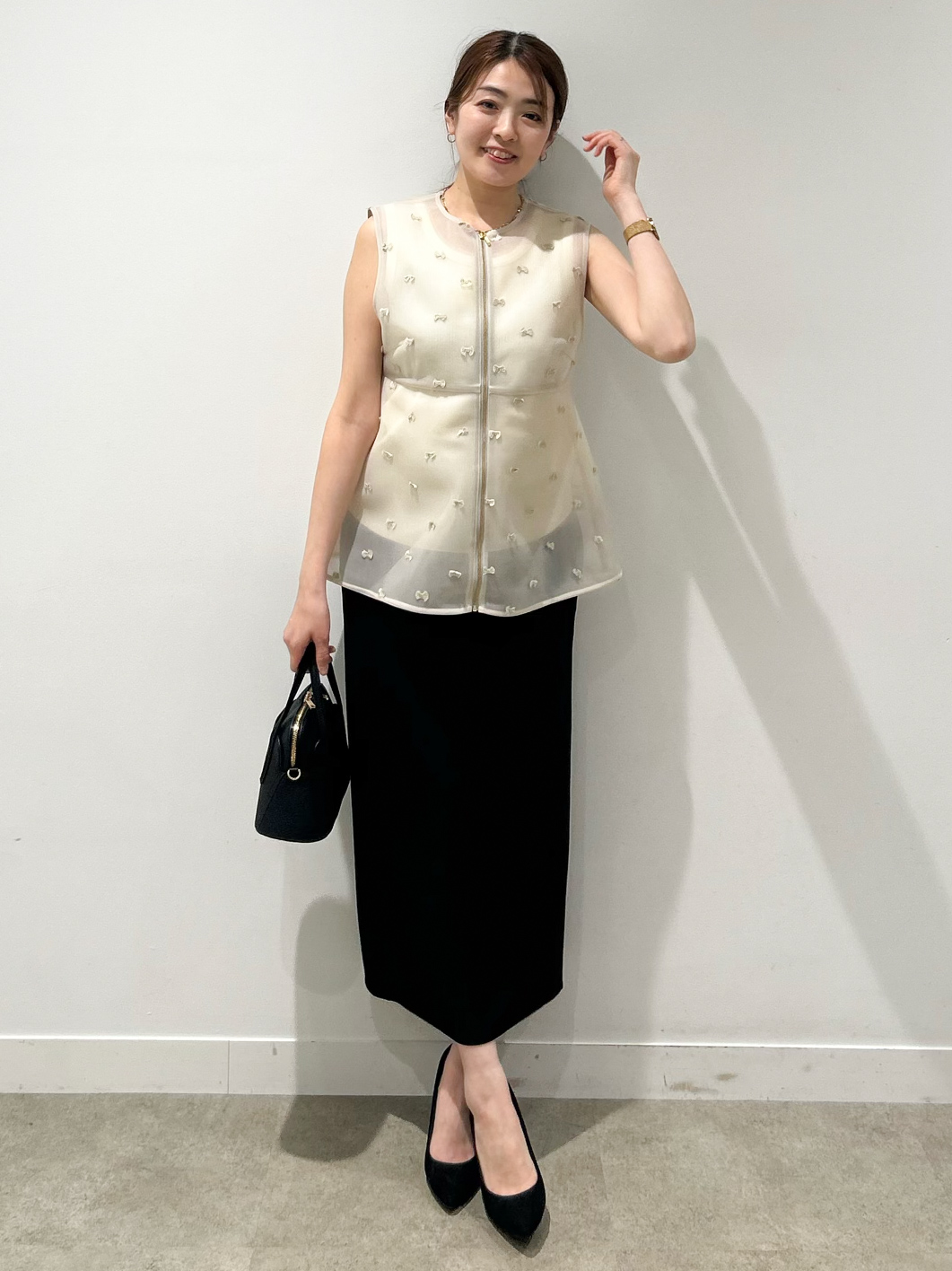 hayaseさんの「COUP DE CHANCE｜【異素材使い】ワイドリブタンクトップ」を使ったコーディネート