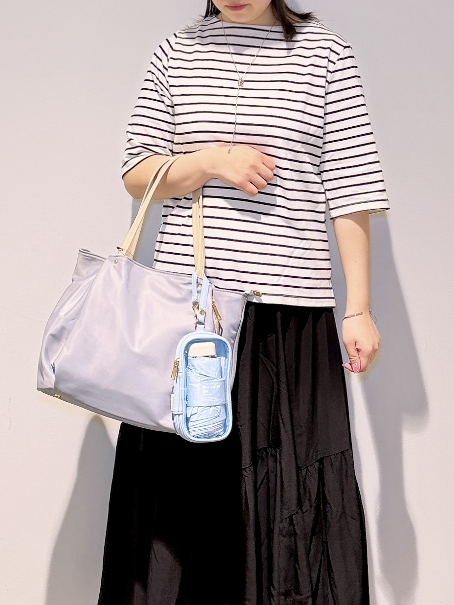 みーさんの「grove｜【二の腕カバー/すっきり見え・抗菌防臭/UVカット】きちんと素材のボートネックTシャツ」を使ったコーディネート