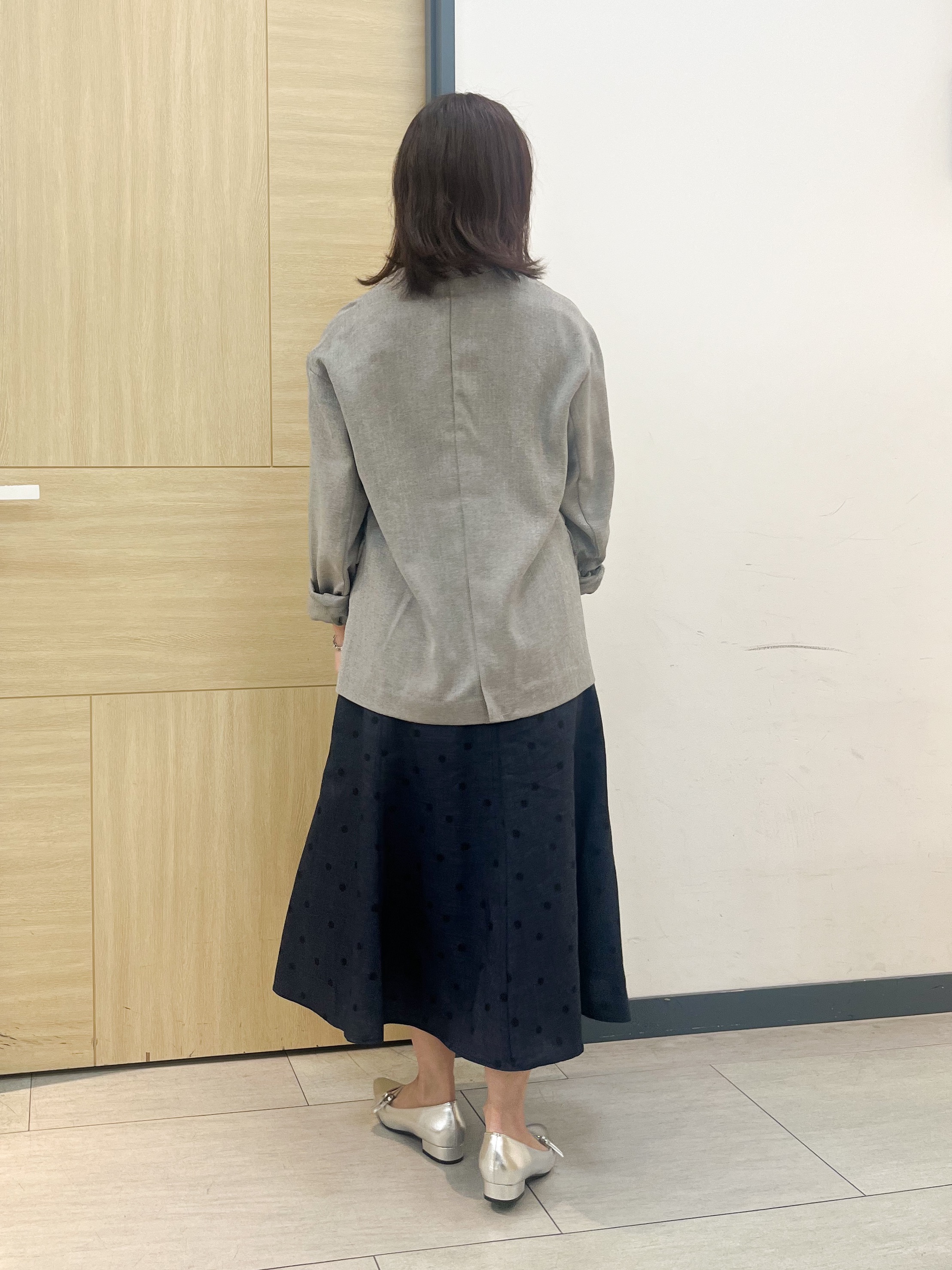 YOさんの「grove｜リネンライクカラーレスジャケット」を使ったコーディネート