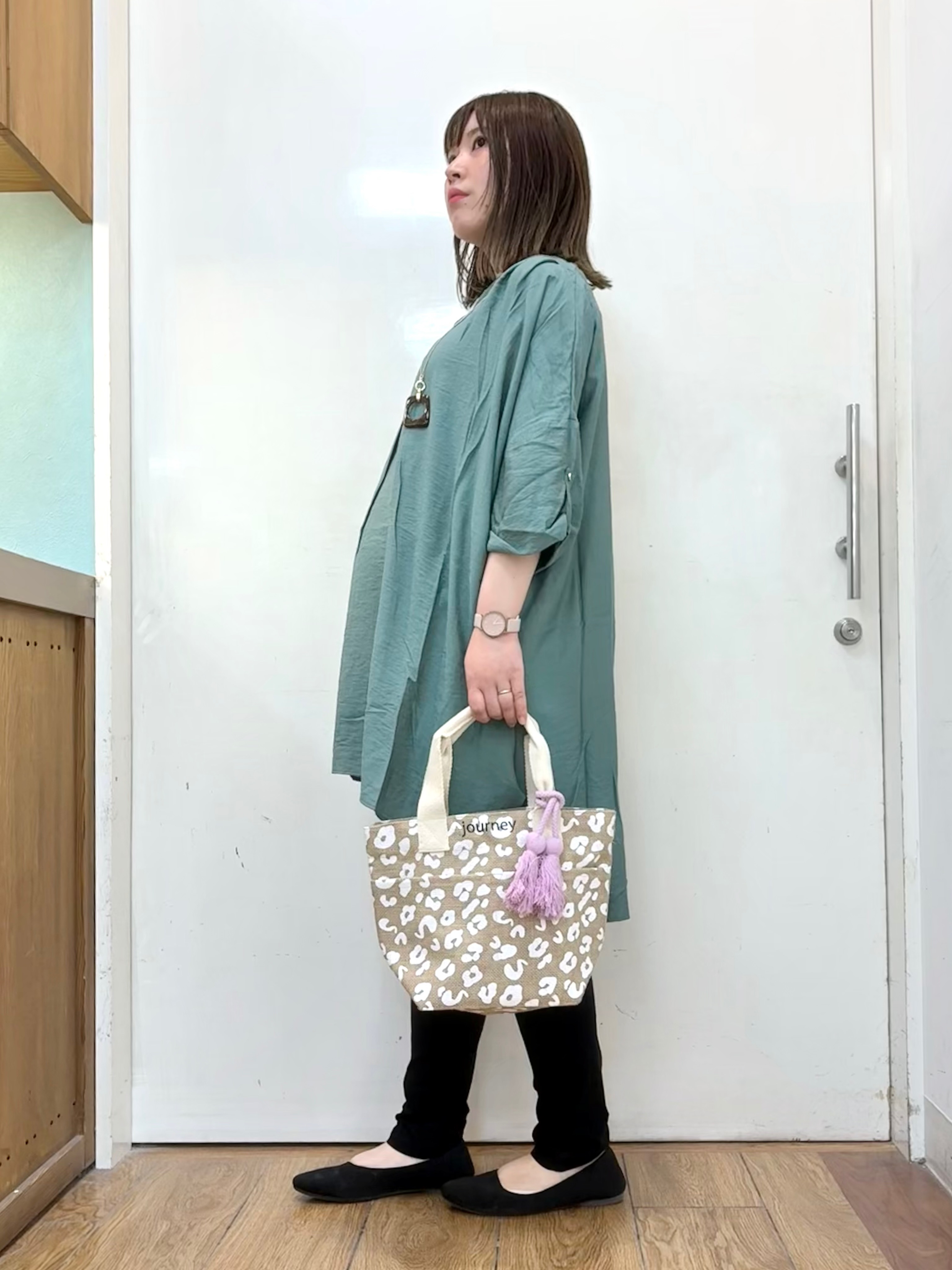 だいわさんの「SHOO･LA･RUE｜【S-LL/洗濯機可】気になる体型すっぽり隠す スキッパードルマンチュニック」を使ったコーディネート