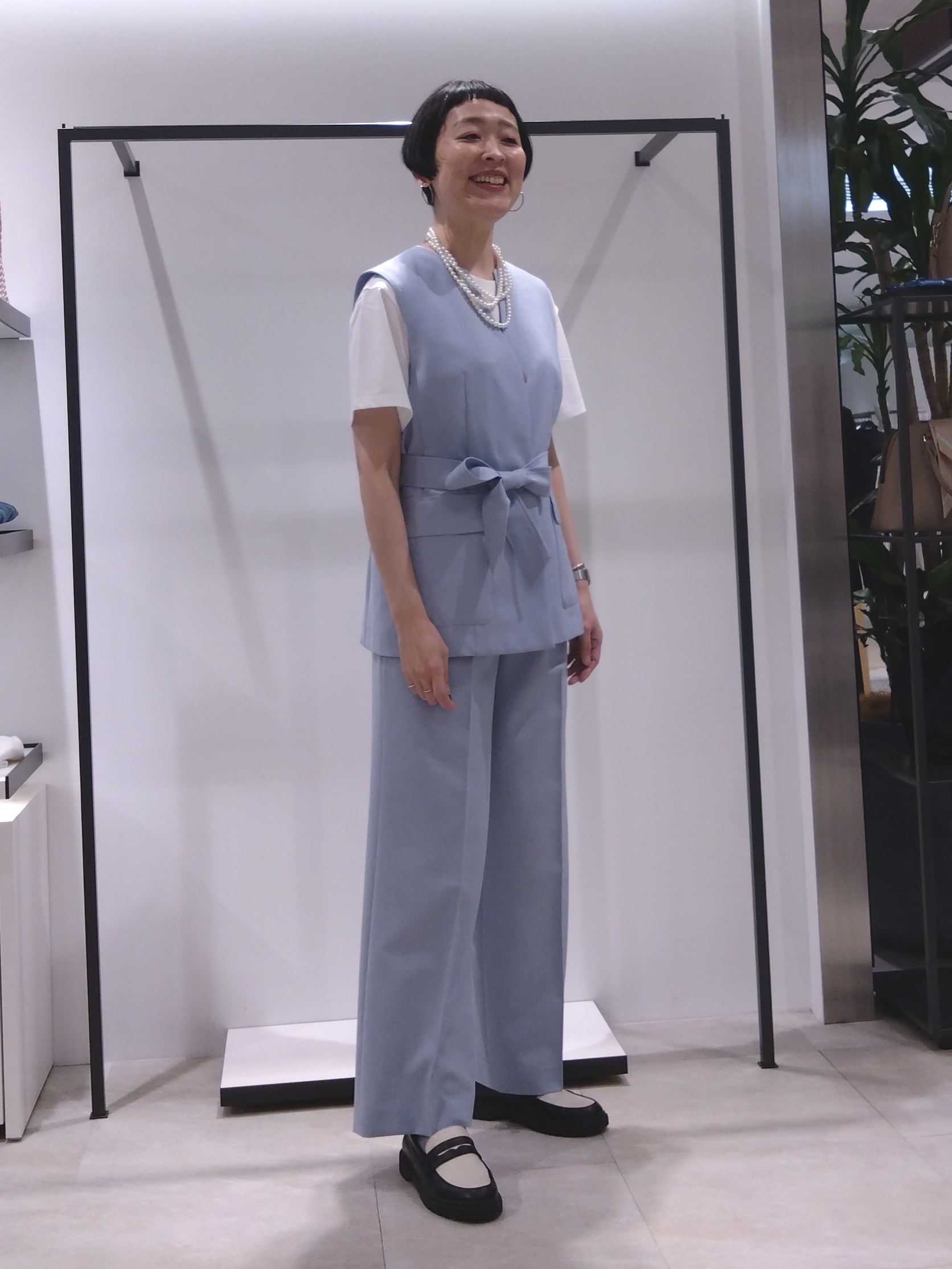 まちこさんの「UNTITLED｜◆【UV/接触冷感/セットアップ可】スラブワイドパンツ」を使ったコーディネート