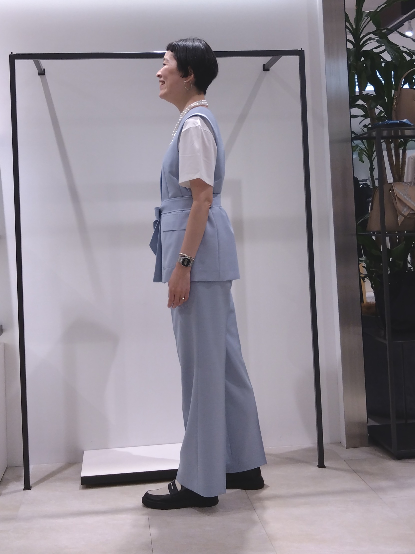 まちこさんの「UNTITLED｜◆【UV/接触冷感/セットアップ可】スラブワイドパンツ」を使ったコーディネート