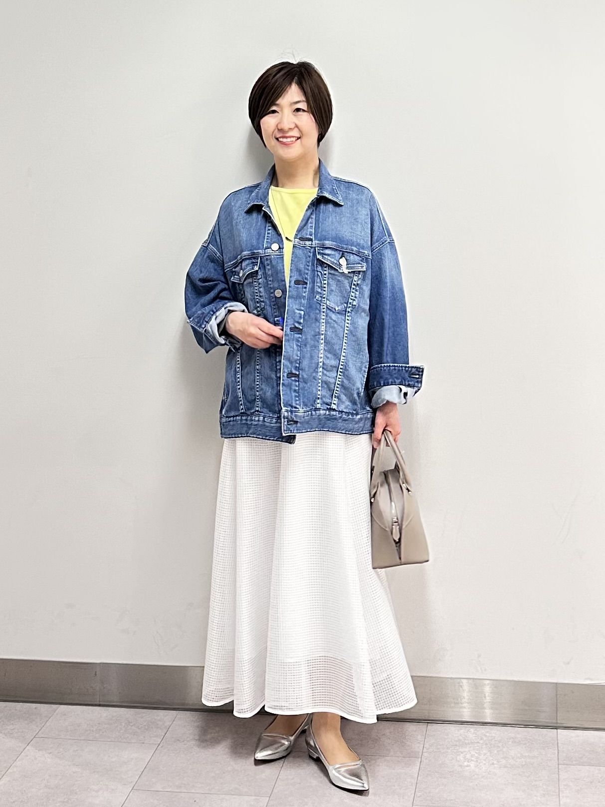 みなこさんの「UNTITLED｜【洗える/清涼感】袖スリットニットプルオーバー」を使ったコーディネート