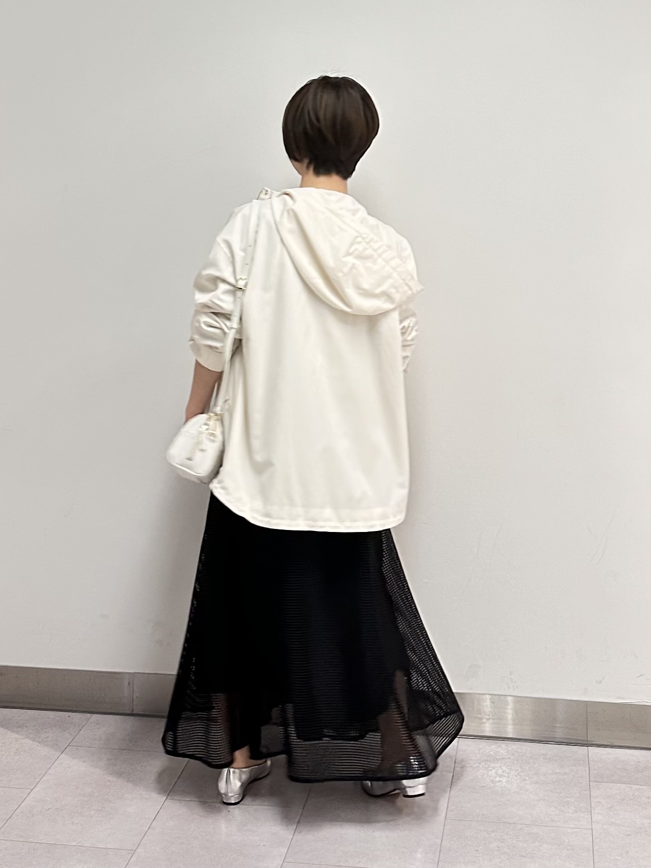 みなこさんの「UNTITLED｜【11色展開/体型カバー】前後2WAYフレンチスリーブニット」を使ったコーディネート