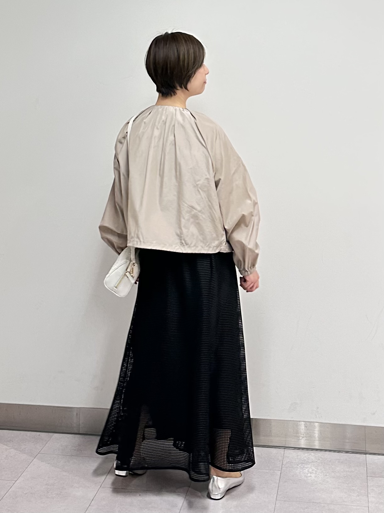 みなこさんの「UNTITLED｜【11色展開/体型カバー】前後2WAYフレンチスリーブニット」を使ったコーディネート