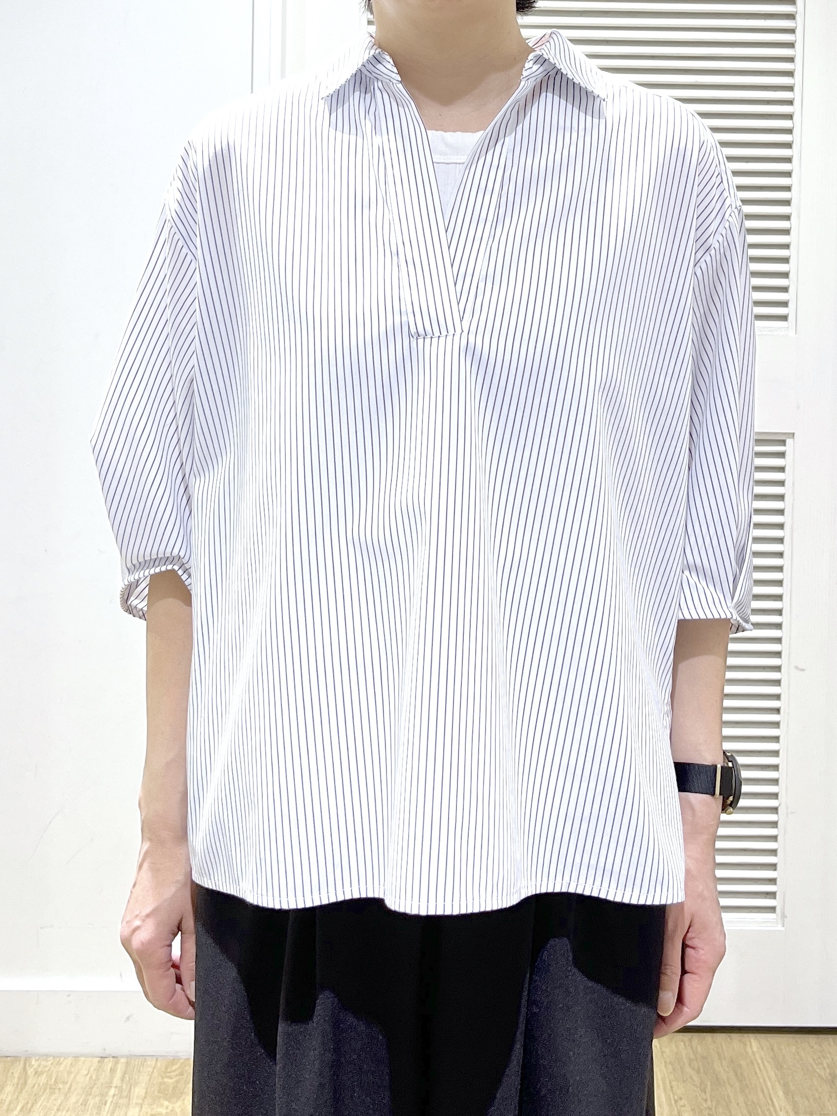 Miyazakiさんの「Dessin｜【洗える】スキッパーシャツブラウス」を使ったコーディネート
