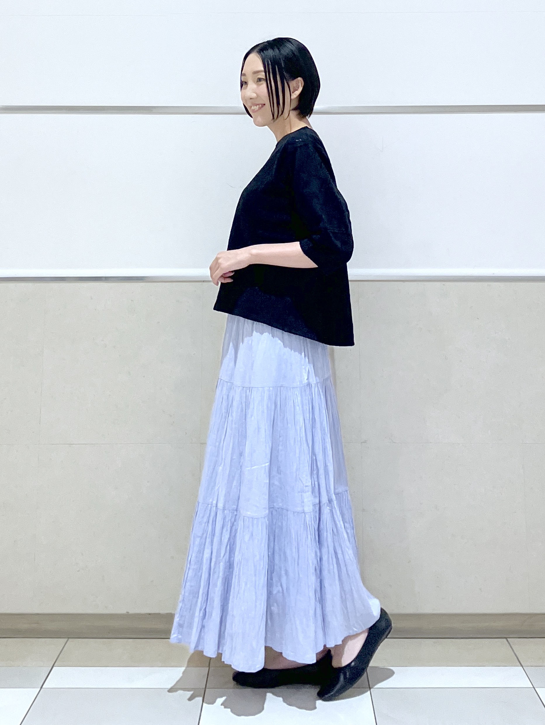 eriko さんの「Dessin｜【洗える】七分袖レースカットソー」を使ったコーディネート