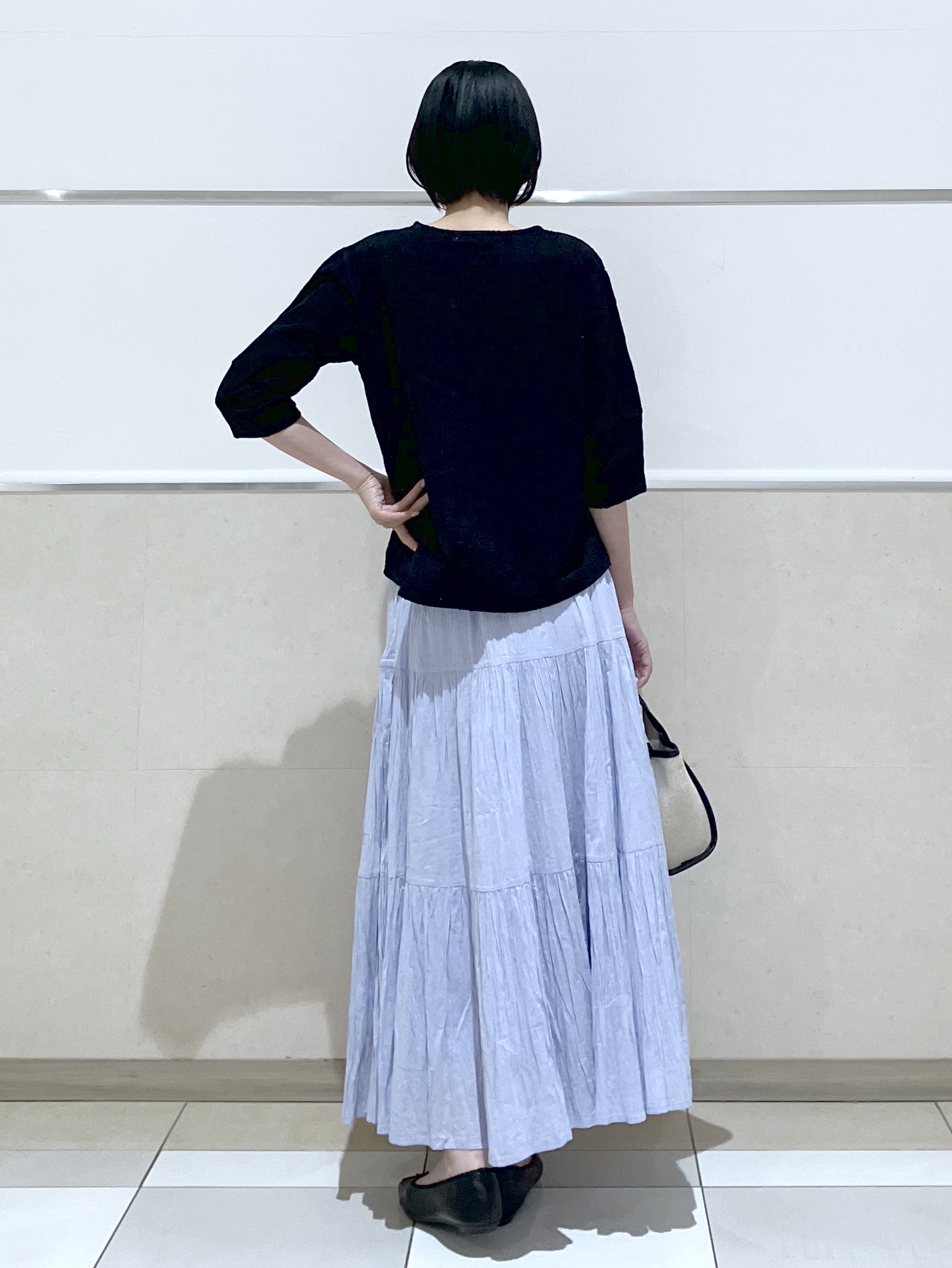 eriko さんの「Dessin｜【洗える】七分袖レースカットソー」を使ったコーディネート