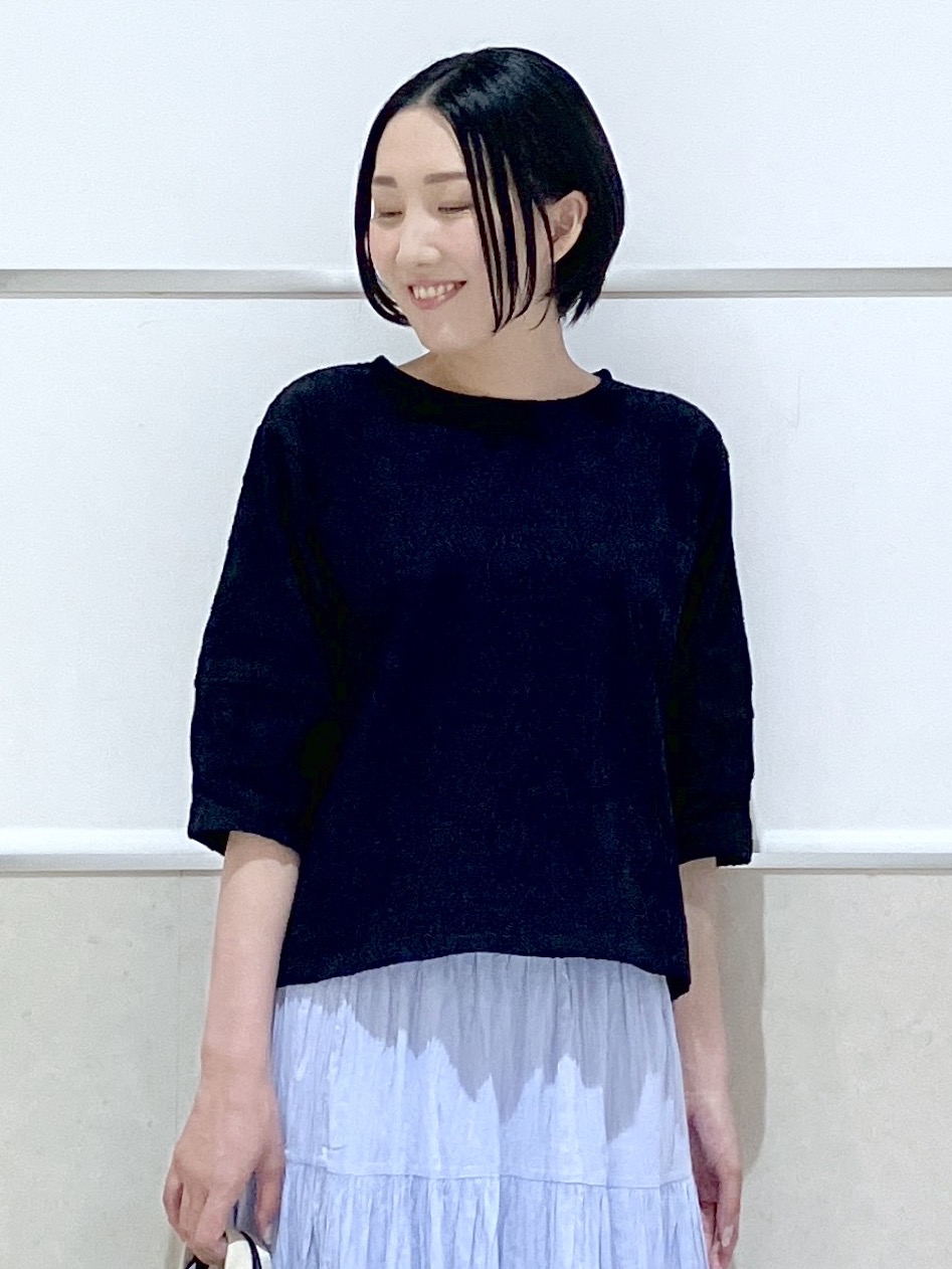 eriko さんの「Dessin｜【洗える】七分袖レースカットソー」を使ったコーディネート