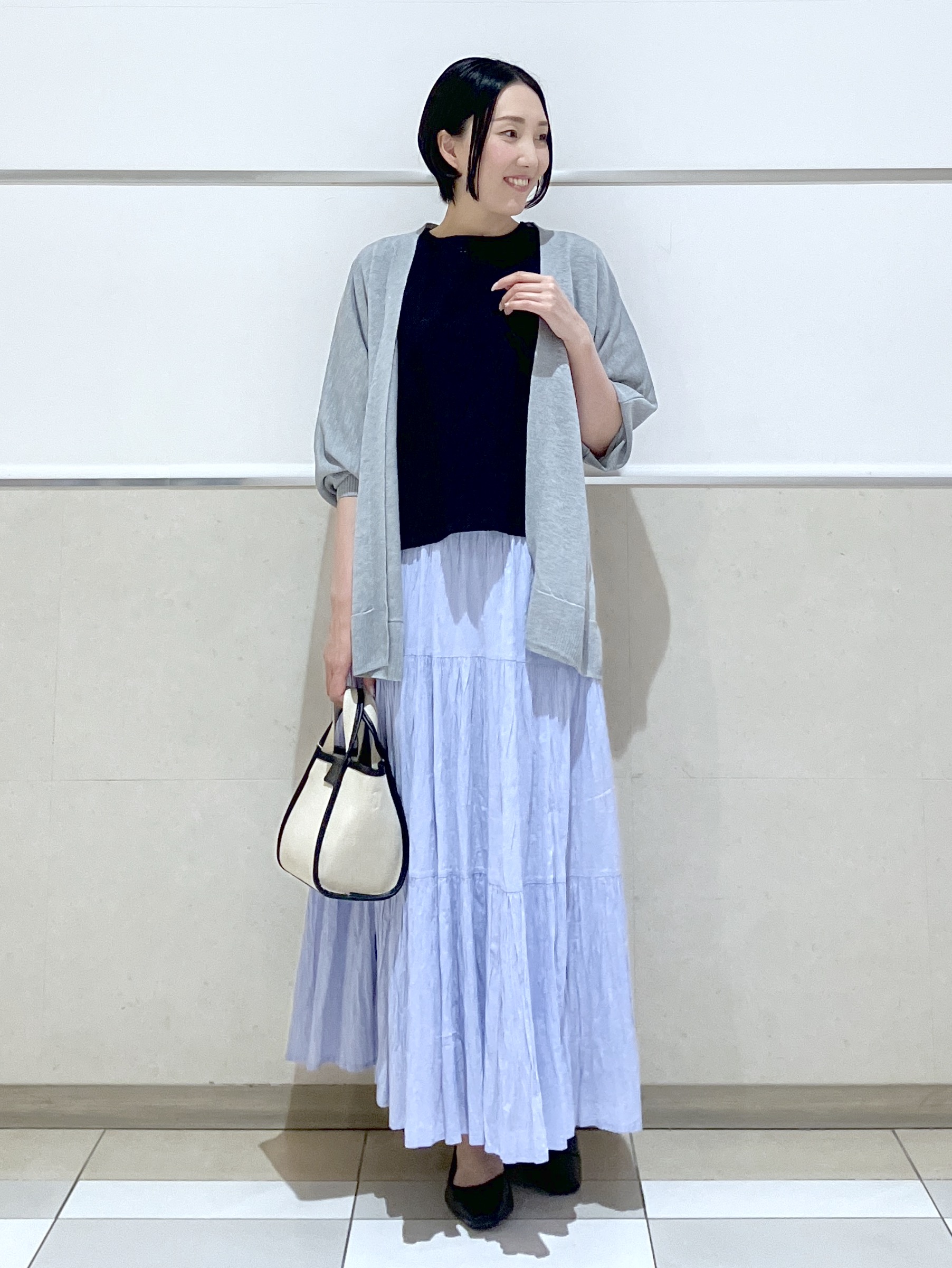 eriko さんの「Dessin｜【洗える】七分袖レースカットソー」を使ったコーディネート