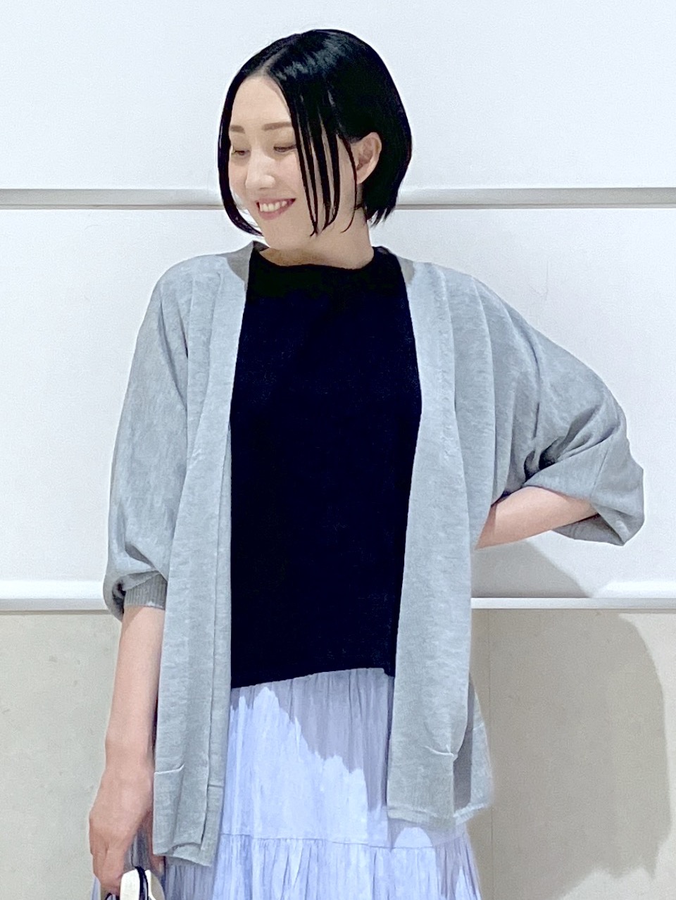 eriko さんの「Dessin｜【洗える】七分袖レースカットソー」を使ったコーディネート
