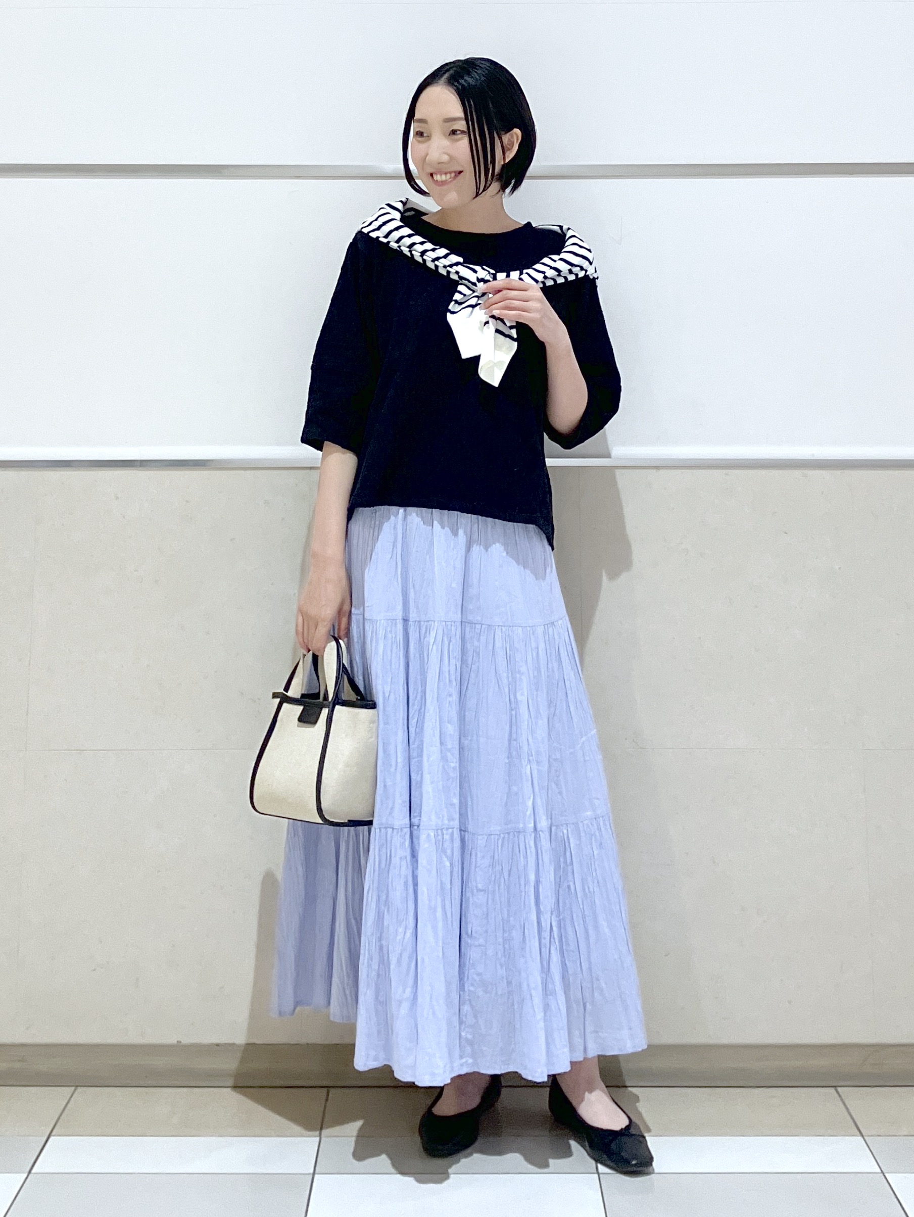 eriko さんの「Dessin｜【洗える】七分袖レースカットソー」を使ったコーディネート
