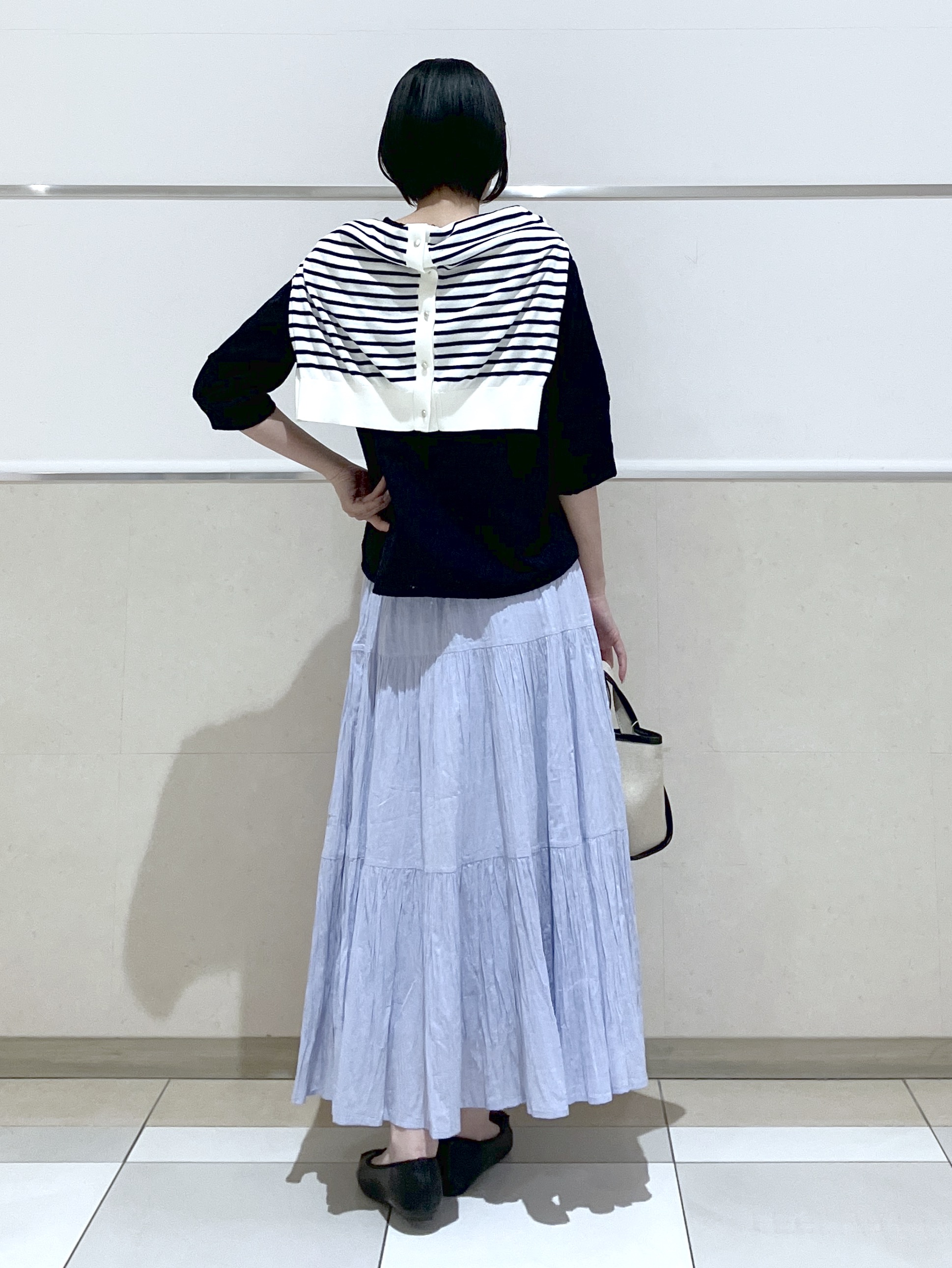 eriko さんの「Dessin｜【洗える】七分袖レースカットソー」を使ったコーディネート