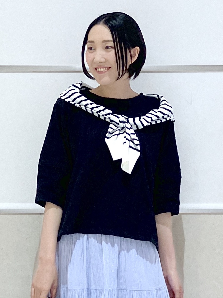 eriko さんの「Dessin｜【洗える】七分袖レースカットソー」を使ったコーディネート
